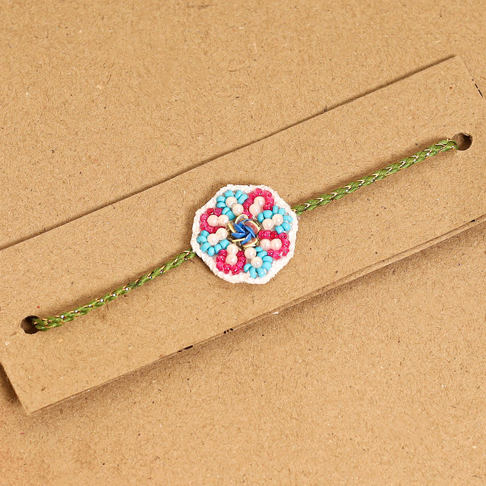 Handmade Thread & Beadwork Rakhi By Jugni