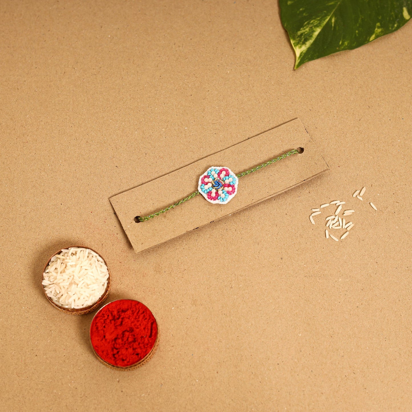 Handmade Thread & Beadwork Rakhi By Jugni