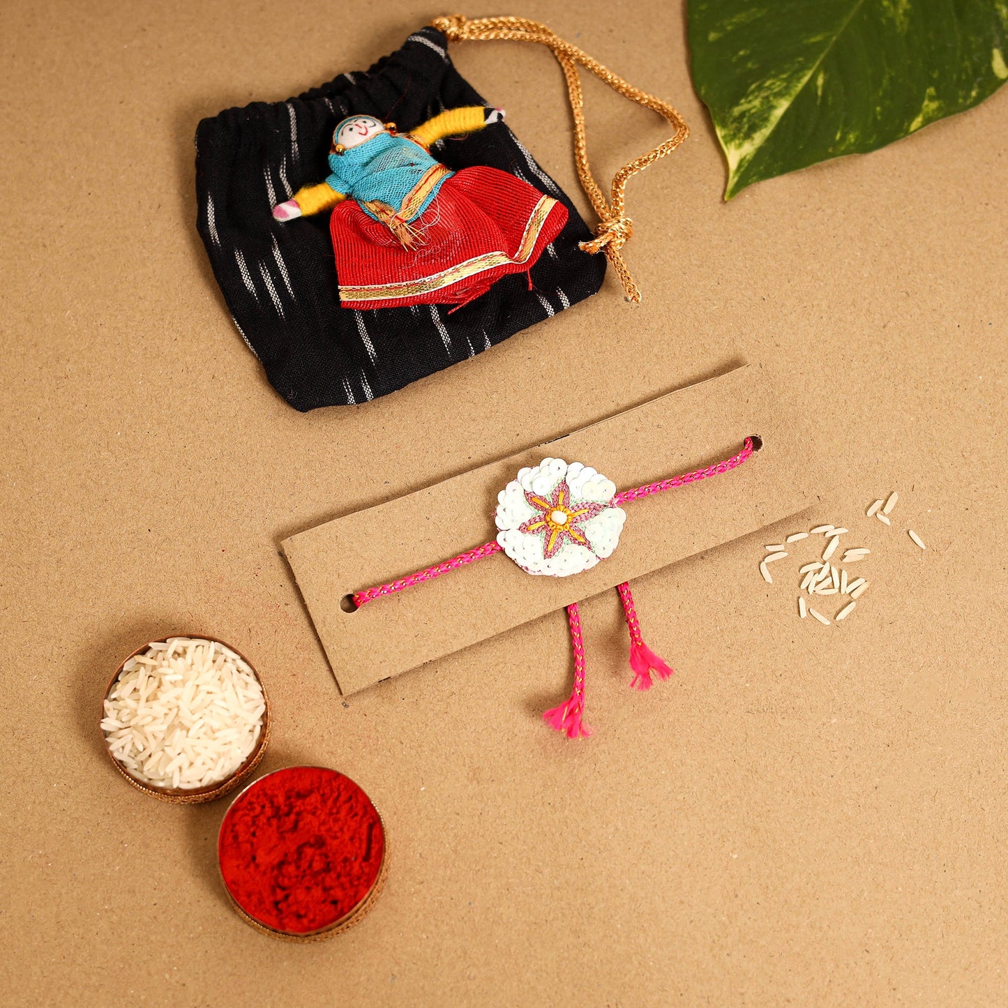 Handmade Thread & Beadwork Rakhi By Jugni