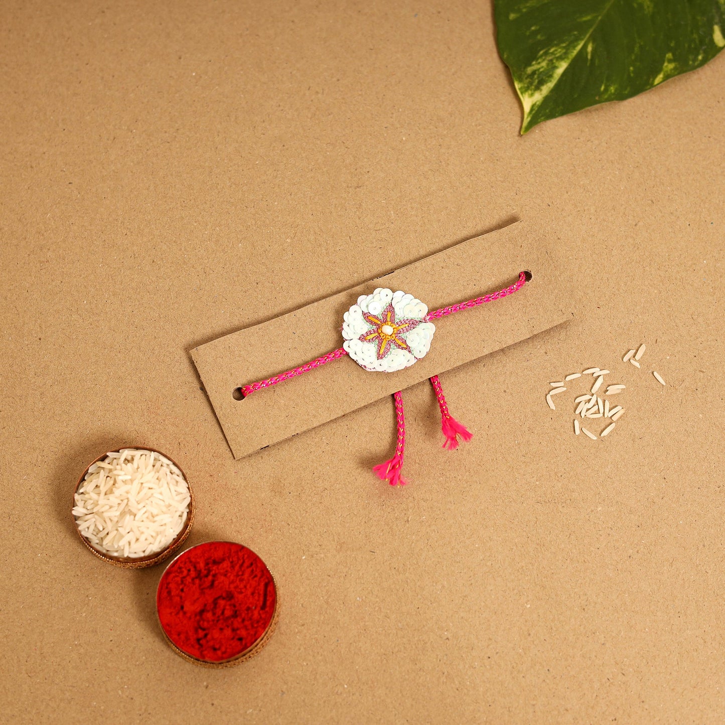 Handmade Thread & Beadwork Rakhi By Jugni
