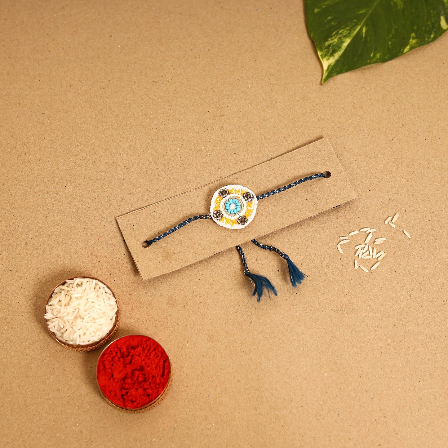Handmade Thread & Beadwork Rakhi By Jugni