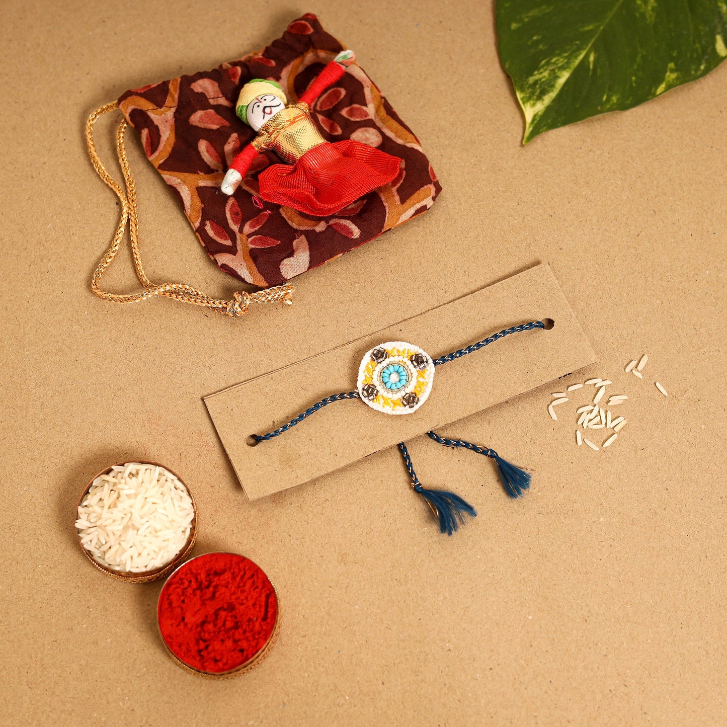 Handmade Thread & Beadwork Rakhi By Jugni