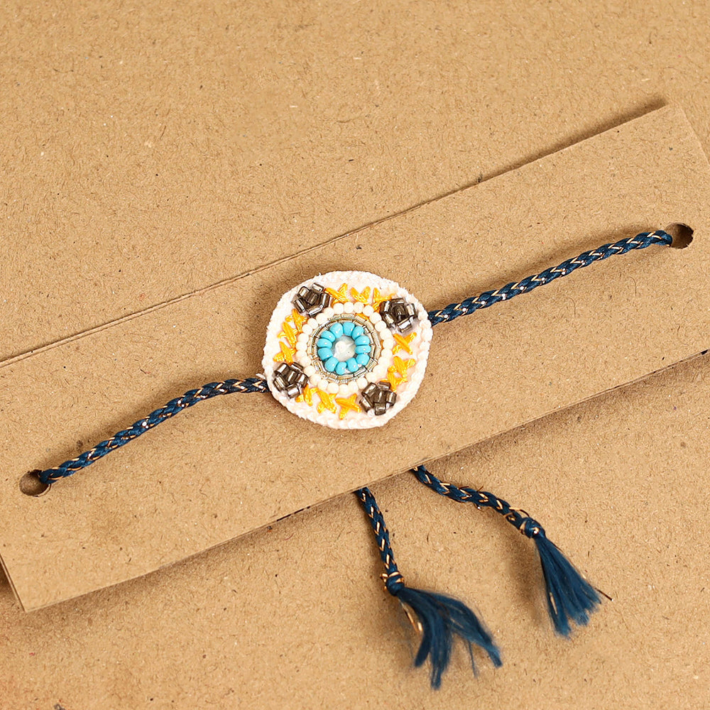 Handmade Thread & Beadwork Rakhi By Jugni