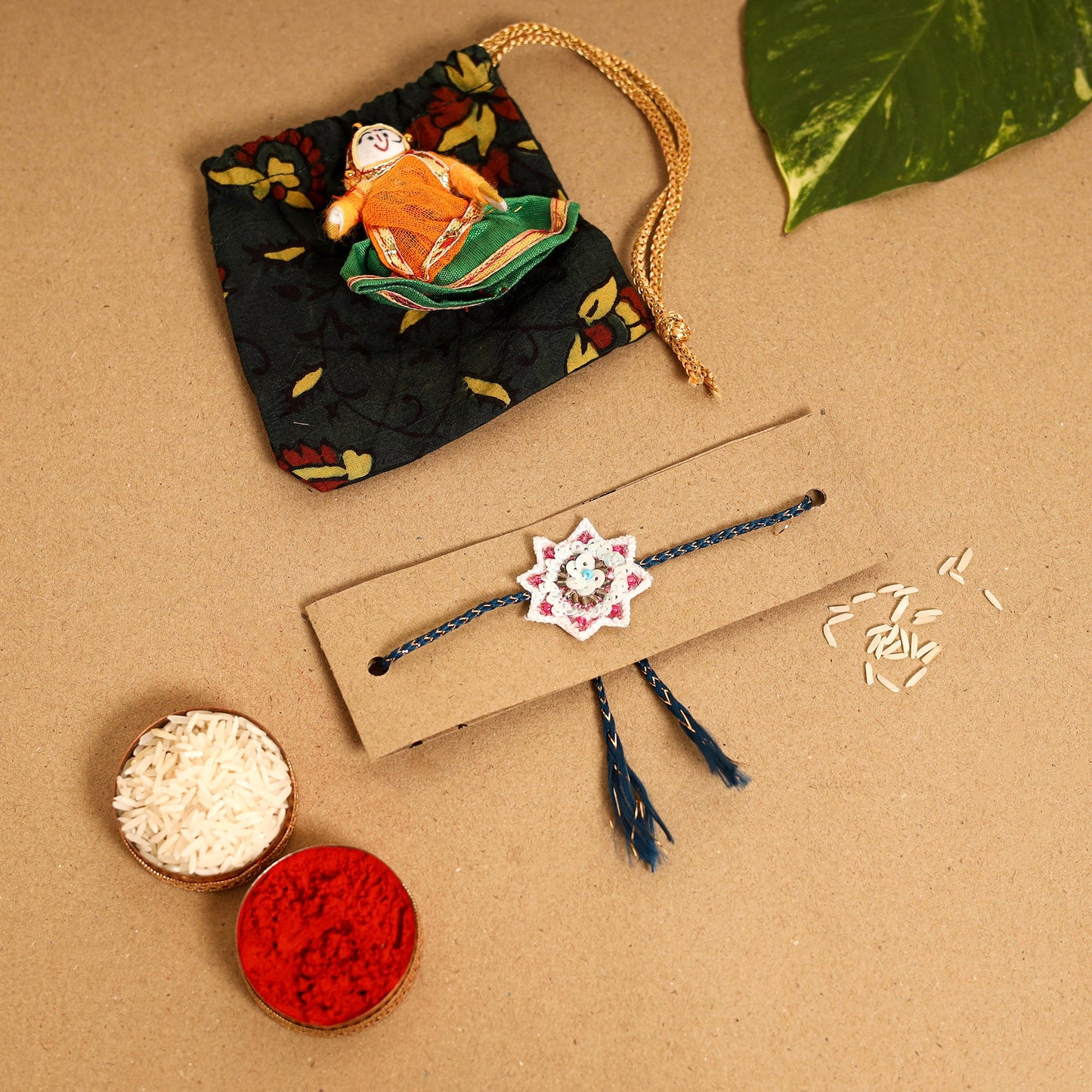Handmade Thread & Beadwork Rakhi By Jugni