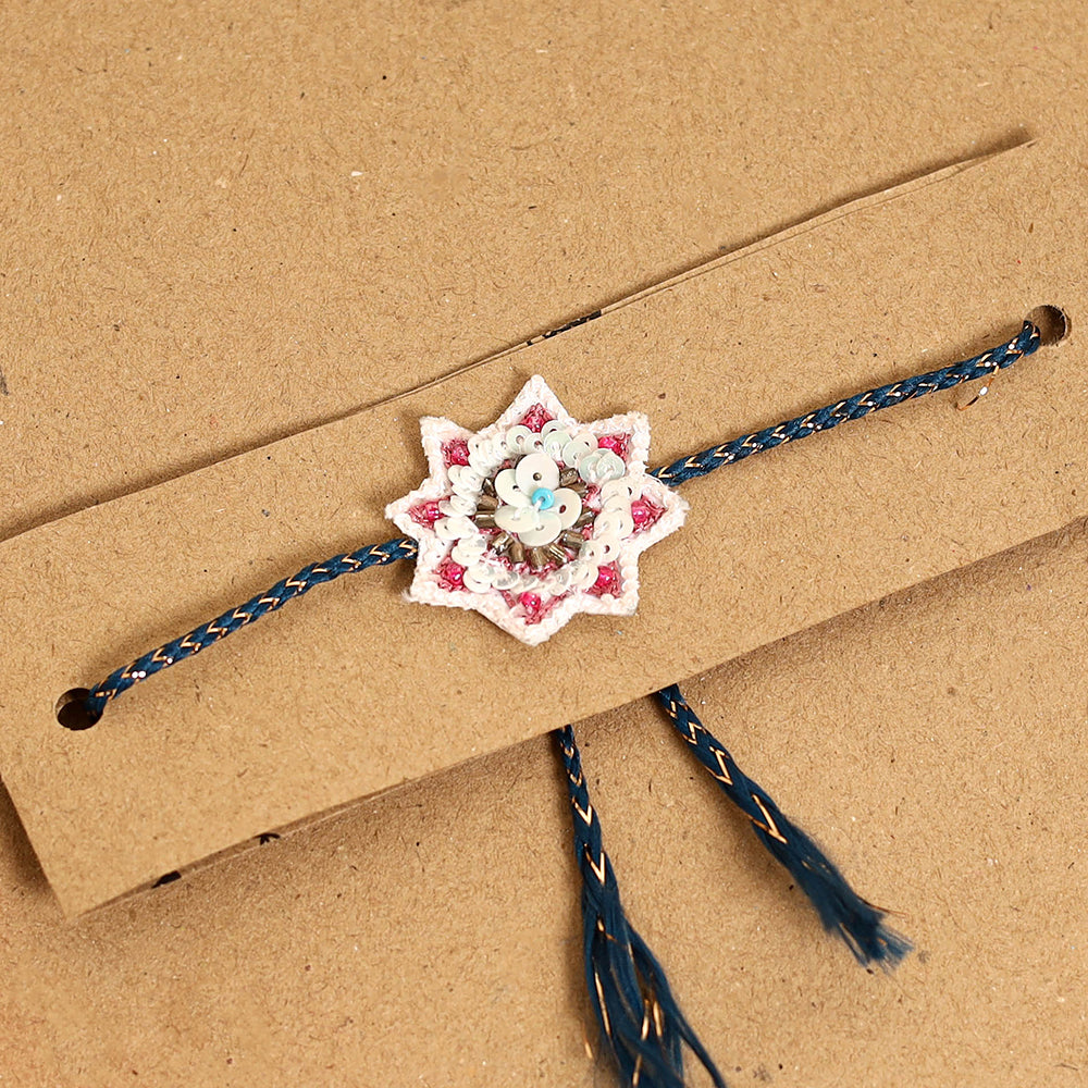 Handmade Thread & Beadwork Rakhi By Jugni