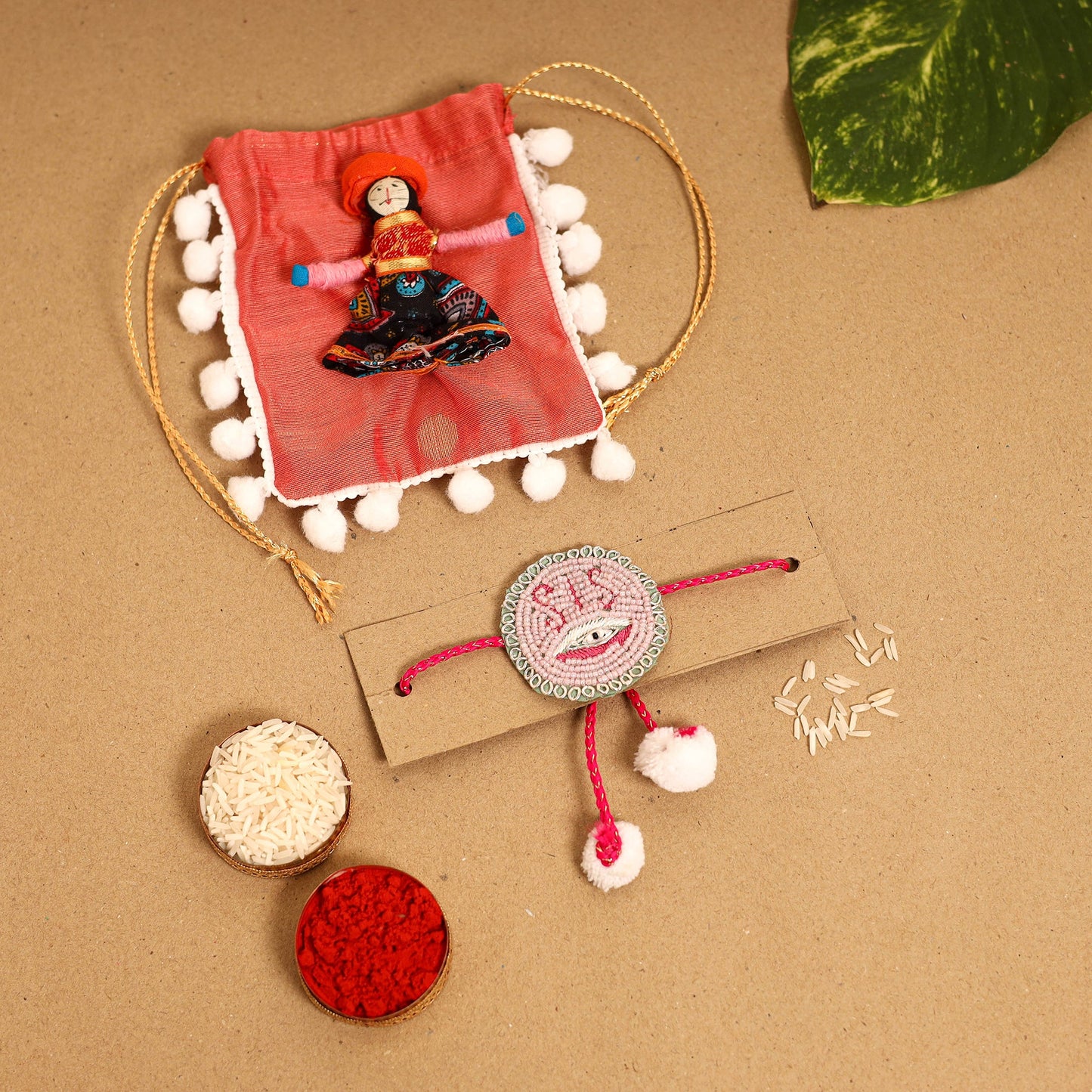 Handmade Thread & Beadwork Rakhi By Jugni
