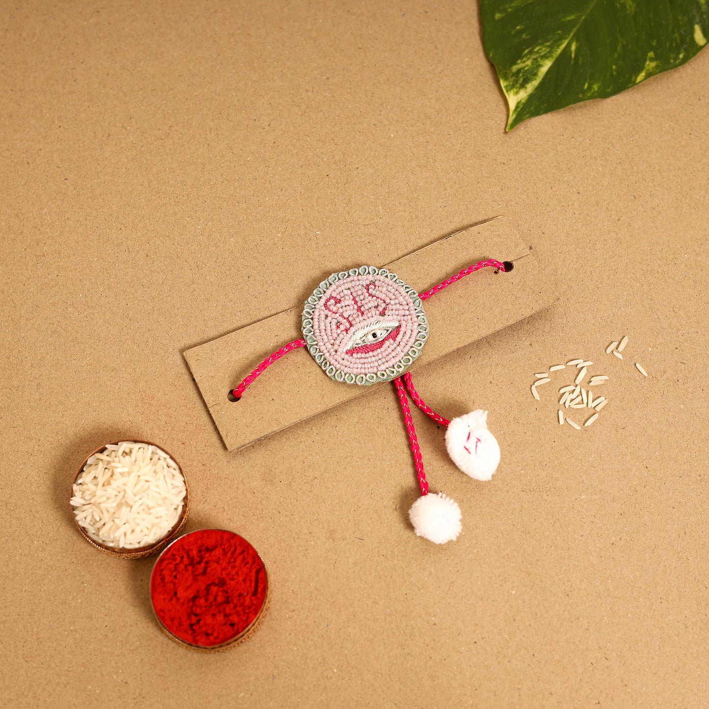 Handmade Thread & Beadwork Rakhi By Jugni
