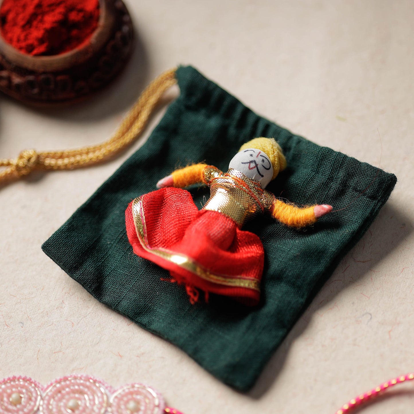 Handmade Thread & Beadwork Rakhi By Jugni
