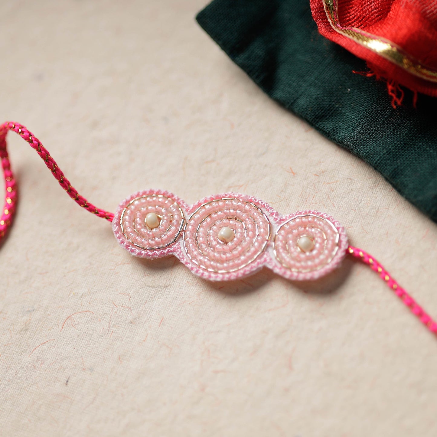 Handmade Thread & Beadwork Rakhi By Jugni