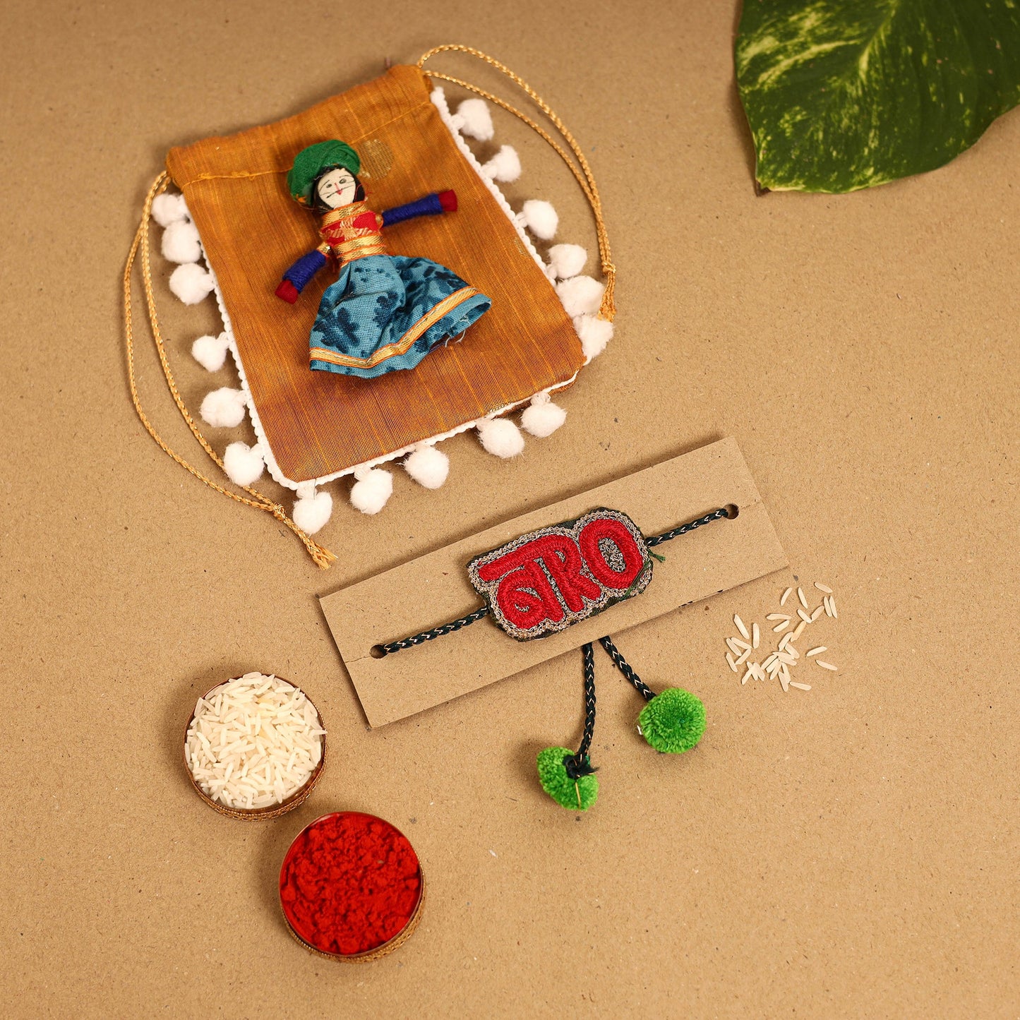 Handmade Thread Work Rakhi By Jugni
