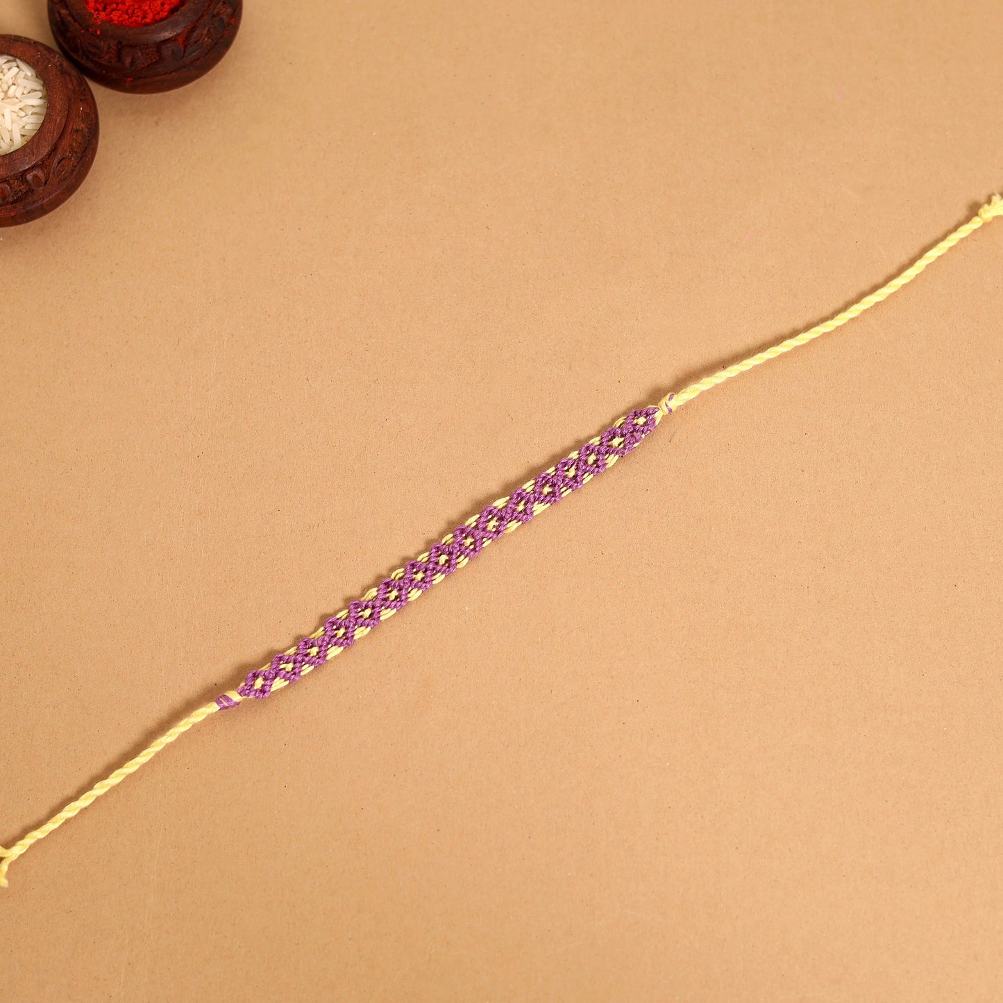 Handmade Thread Work Rakhi by Kala Raksha