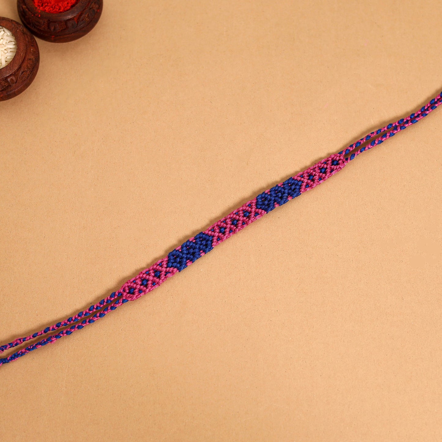 Handmade Thread Work Rakhi by Kala Raksha