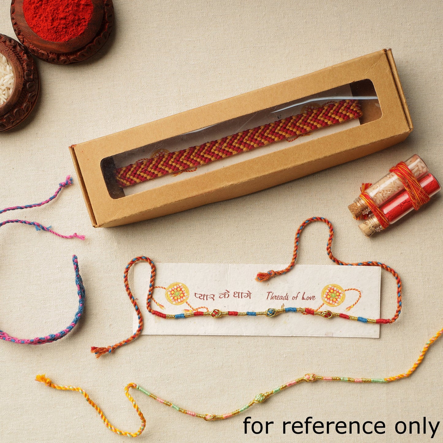 Handmade Thread Work Rakhi by Kala Raksha