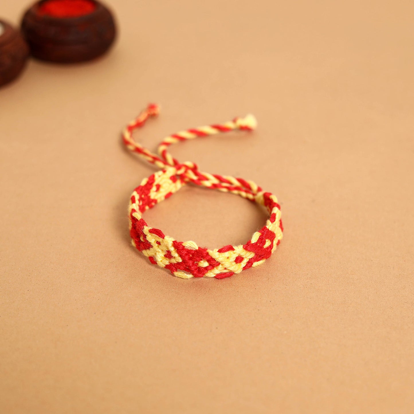 Handmade Thread Work Rakhi by Kala Raksha