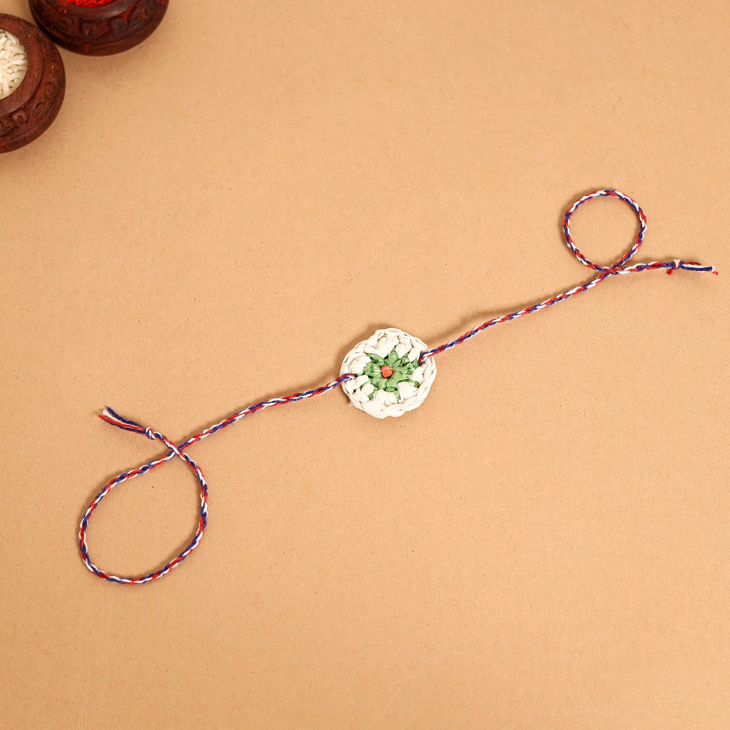 Handmade Upcycled Weave Rakhi by Khamir
