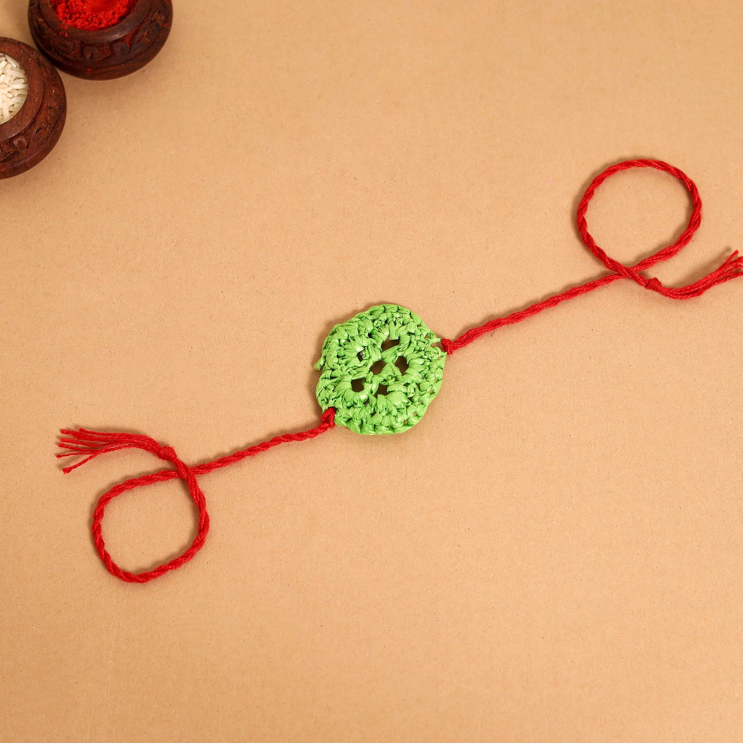 Handmade Upcycled Weave Rakhi by Khamir