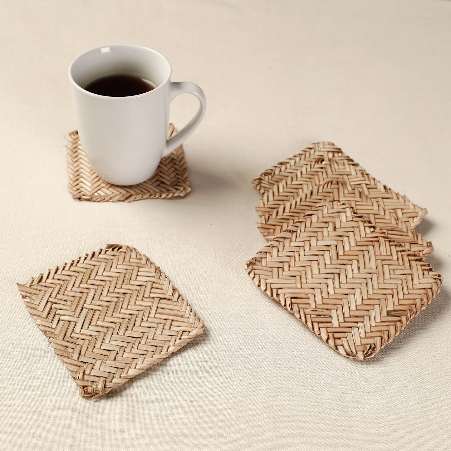 Handmade Water Hyacinth Coasters from Assam