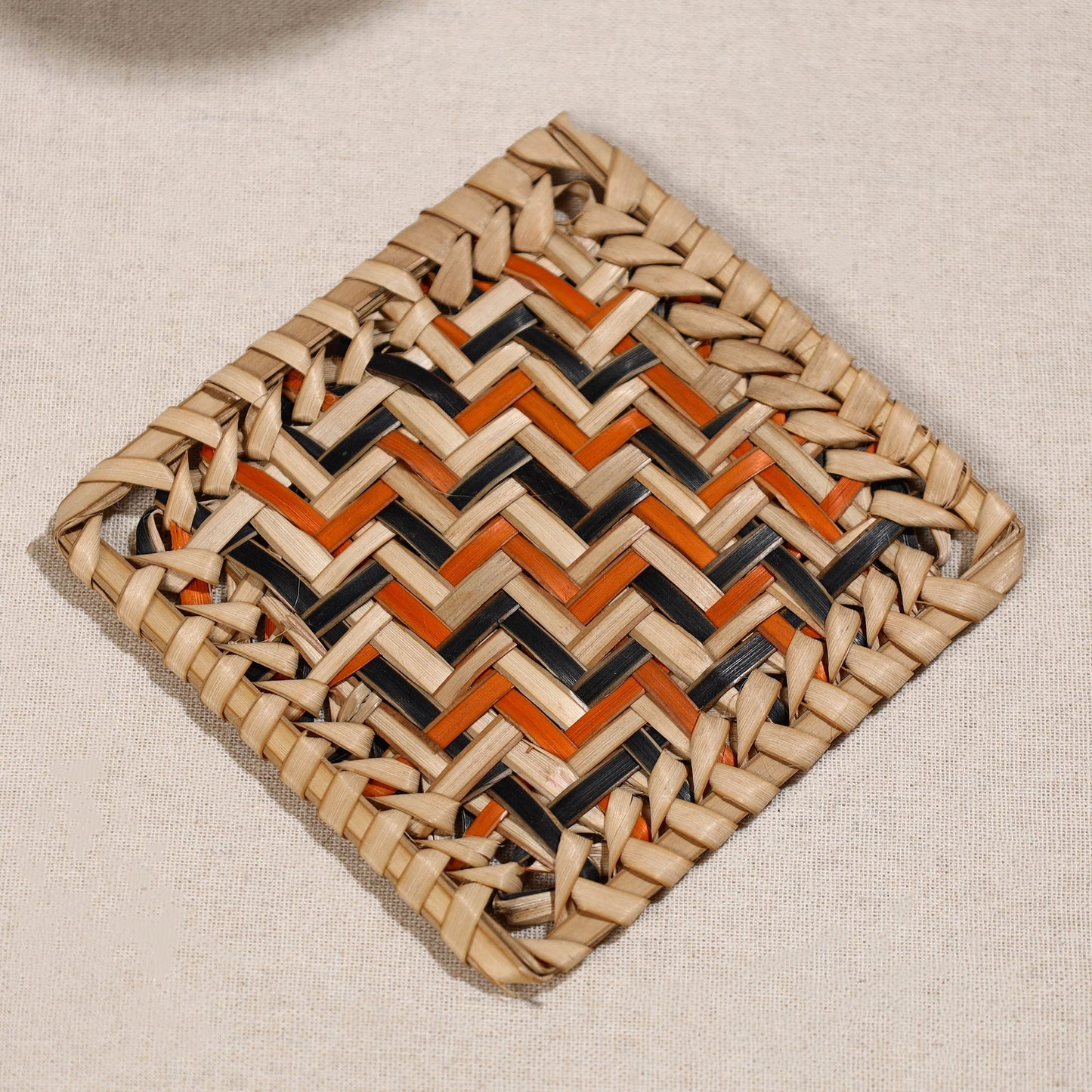 Handmade Water Hyacinth Coasters from Assam (Set Of 6)