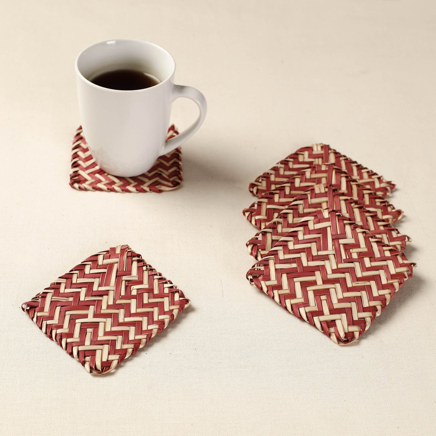 Handmade Water Hyacinth Coasters from Assam