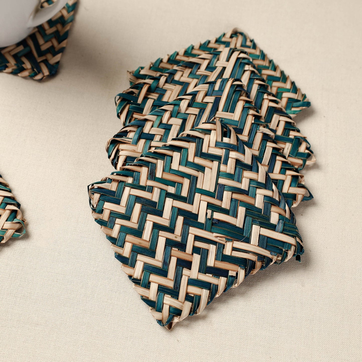Handmade Water Hyacinth Coasters from Assam