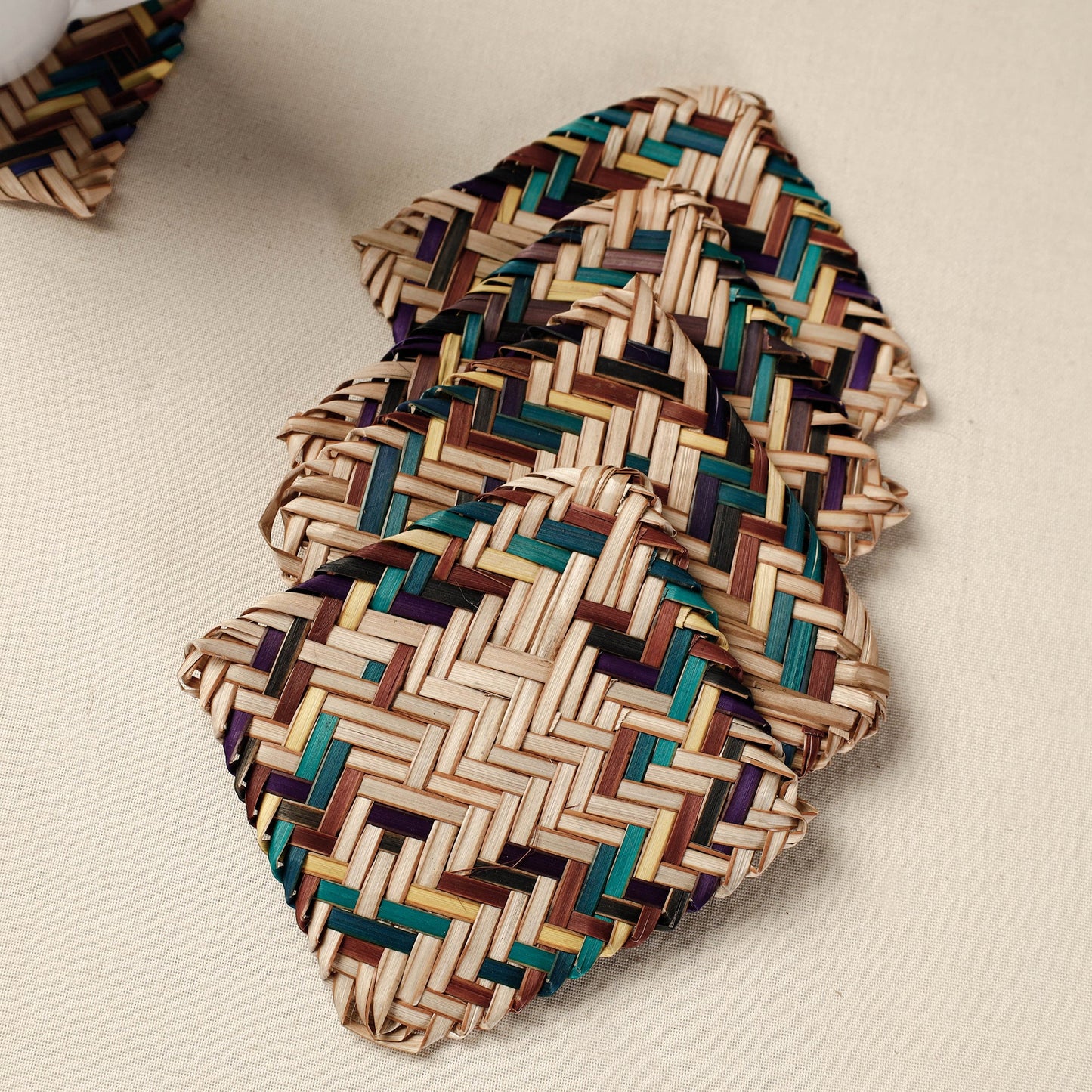 Handmade Water Hyacinth Coasters from Assam
