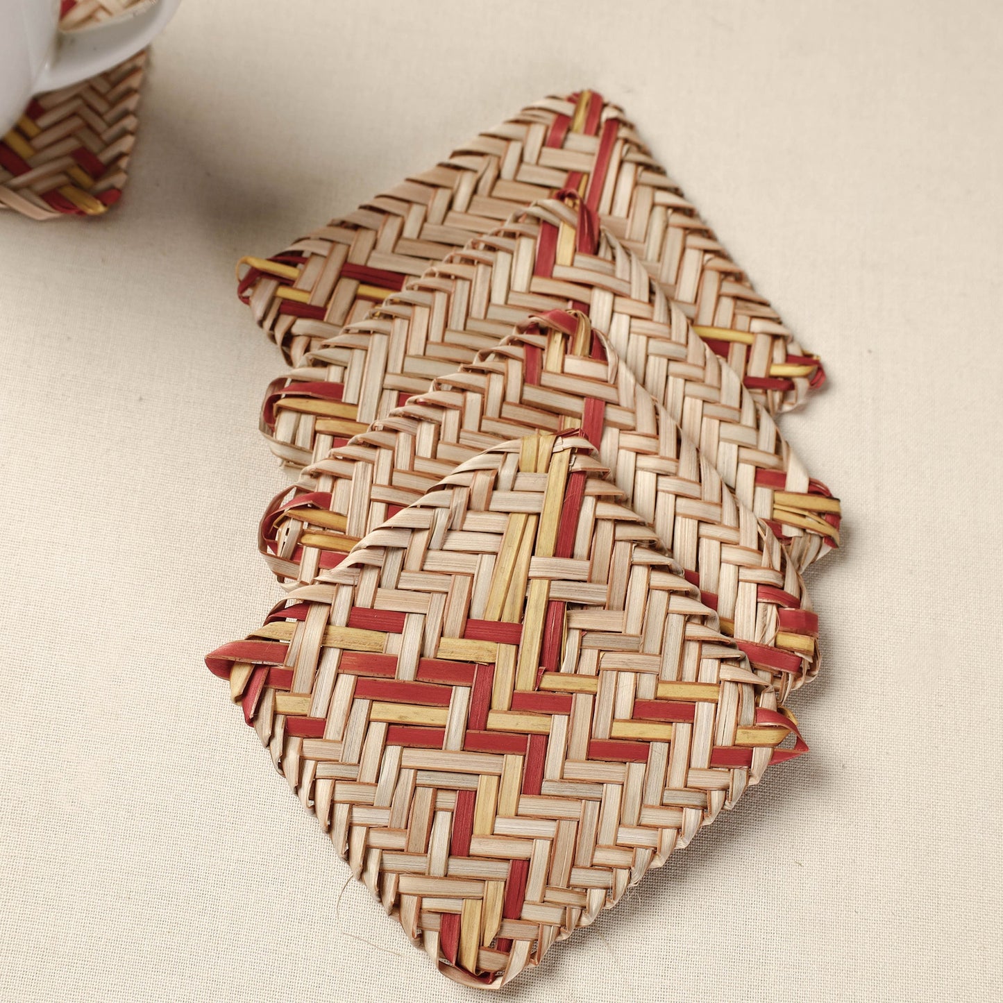 Handmade Water Hyacinth Coasters from Assam