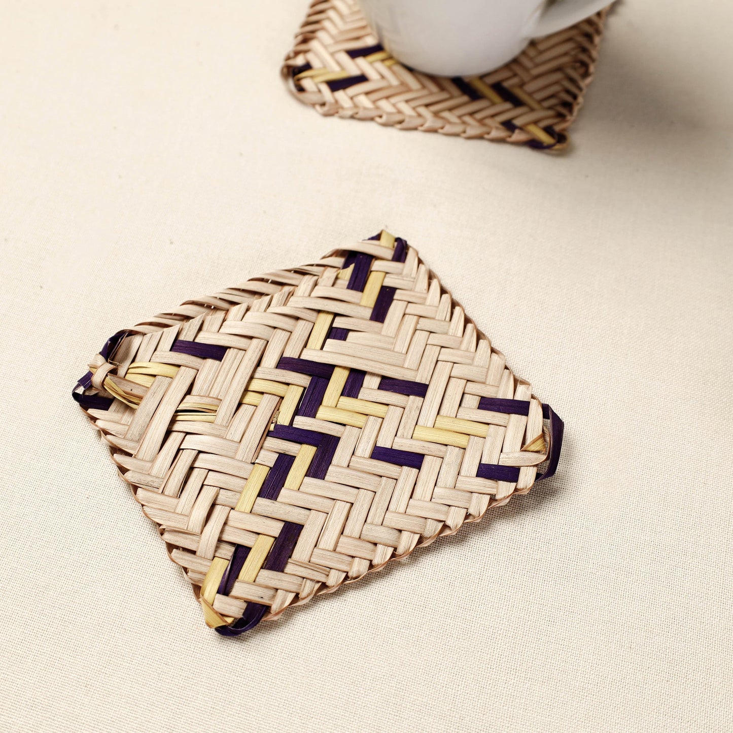 Handmade Water Hyacinth Coasters from Assam