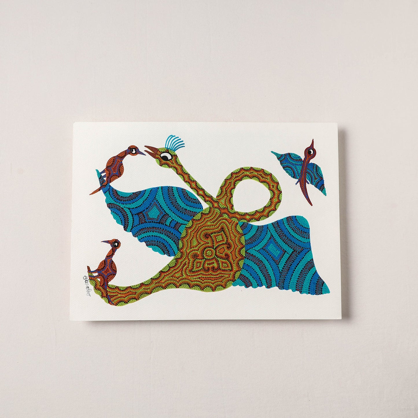 Handpainted Bhil Pithora Painting by Geeta Bariya