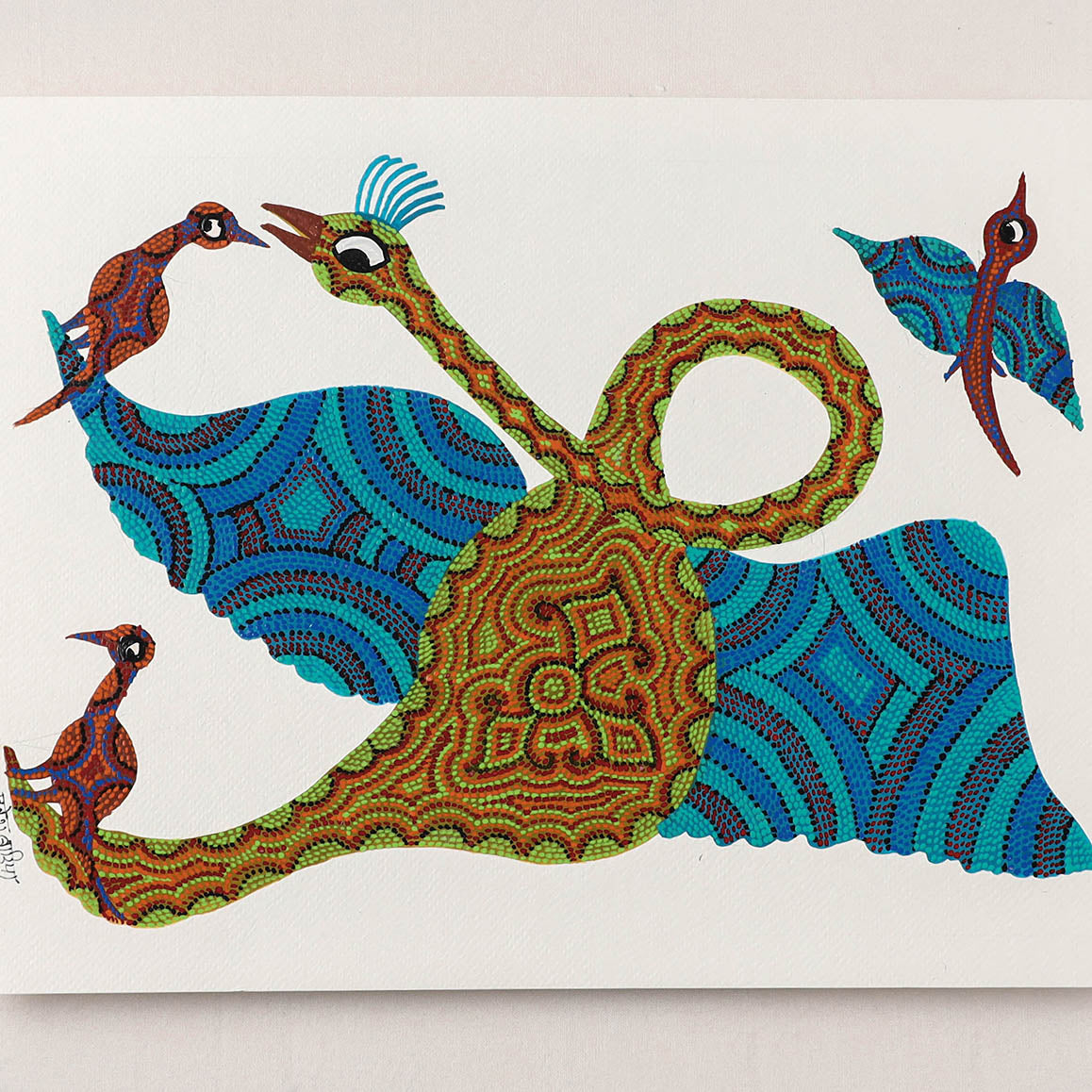 Handpainted Bhil Pithora Painting by Geeta Bariya