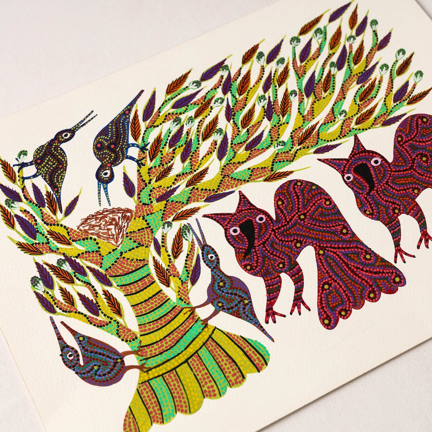 Handpainted Bhil Pithora Painting by Geeta Bariya