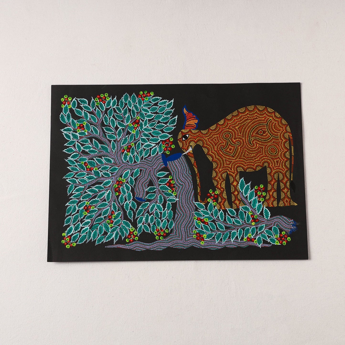 Handpainted Bhil Pithora Painting by Geeta Bariya