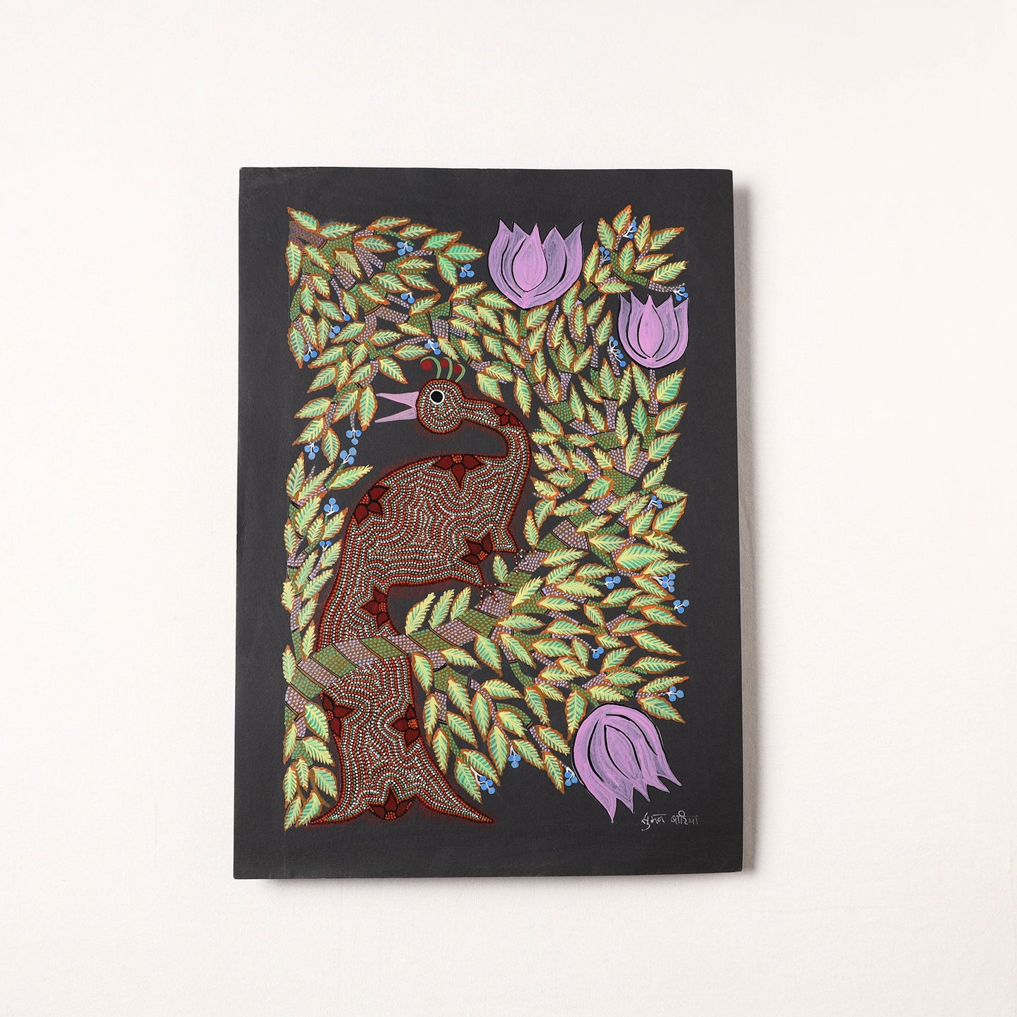 Handpainted Bhil Pithora Painting by Geeta Bariya