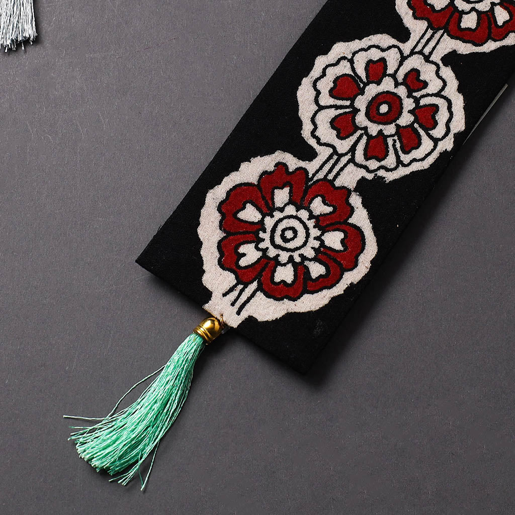 Handpainted fabric bookmark with tassel 11 - handcrafted