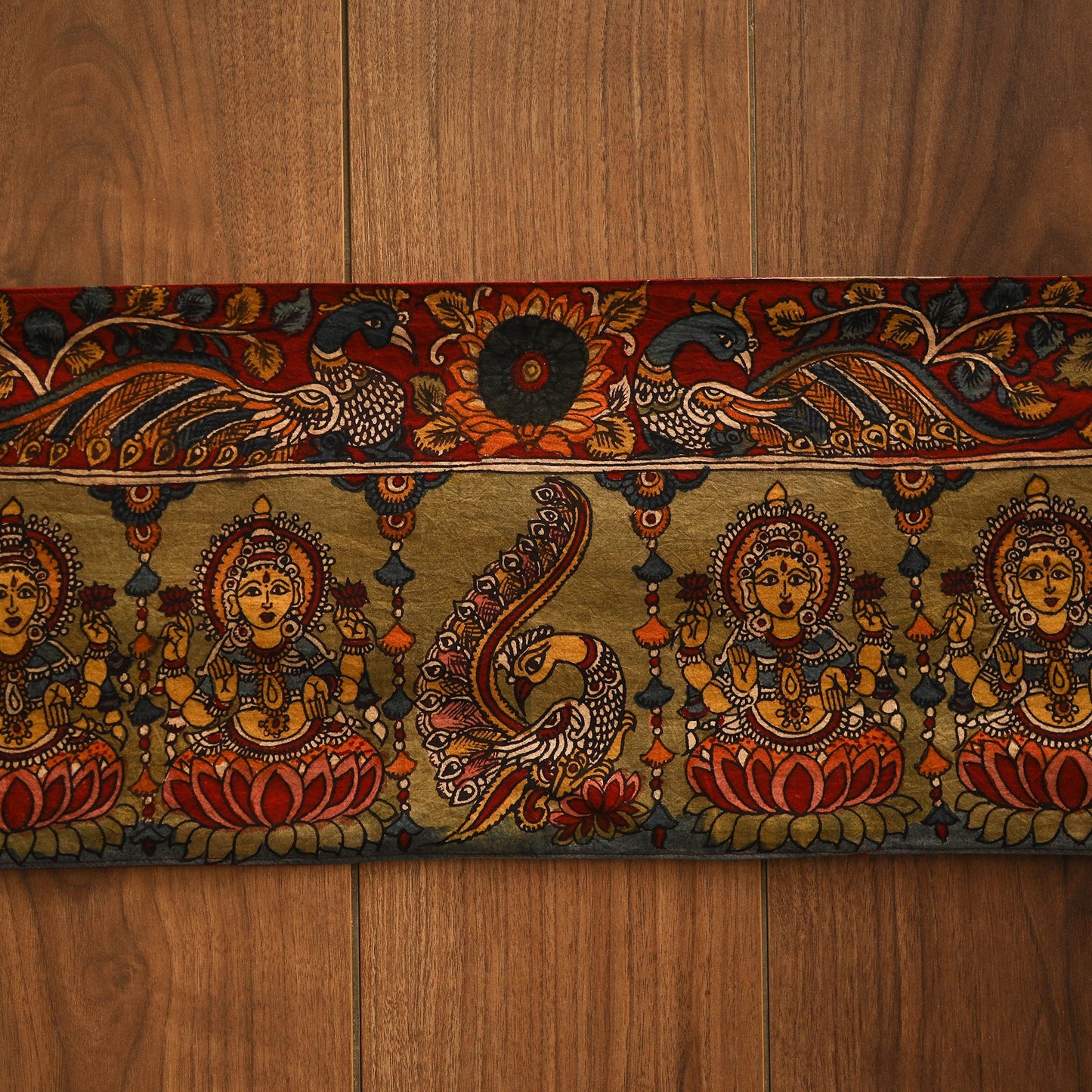 Handpainted kalamkari ashtalakshmi toran (11 x 55 in) 19