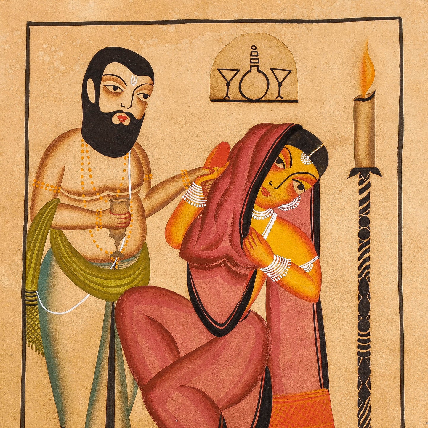 Traditional Kalighat Painting by Laltu Chitrakar Online in India at iTokri.com