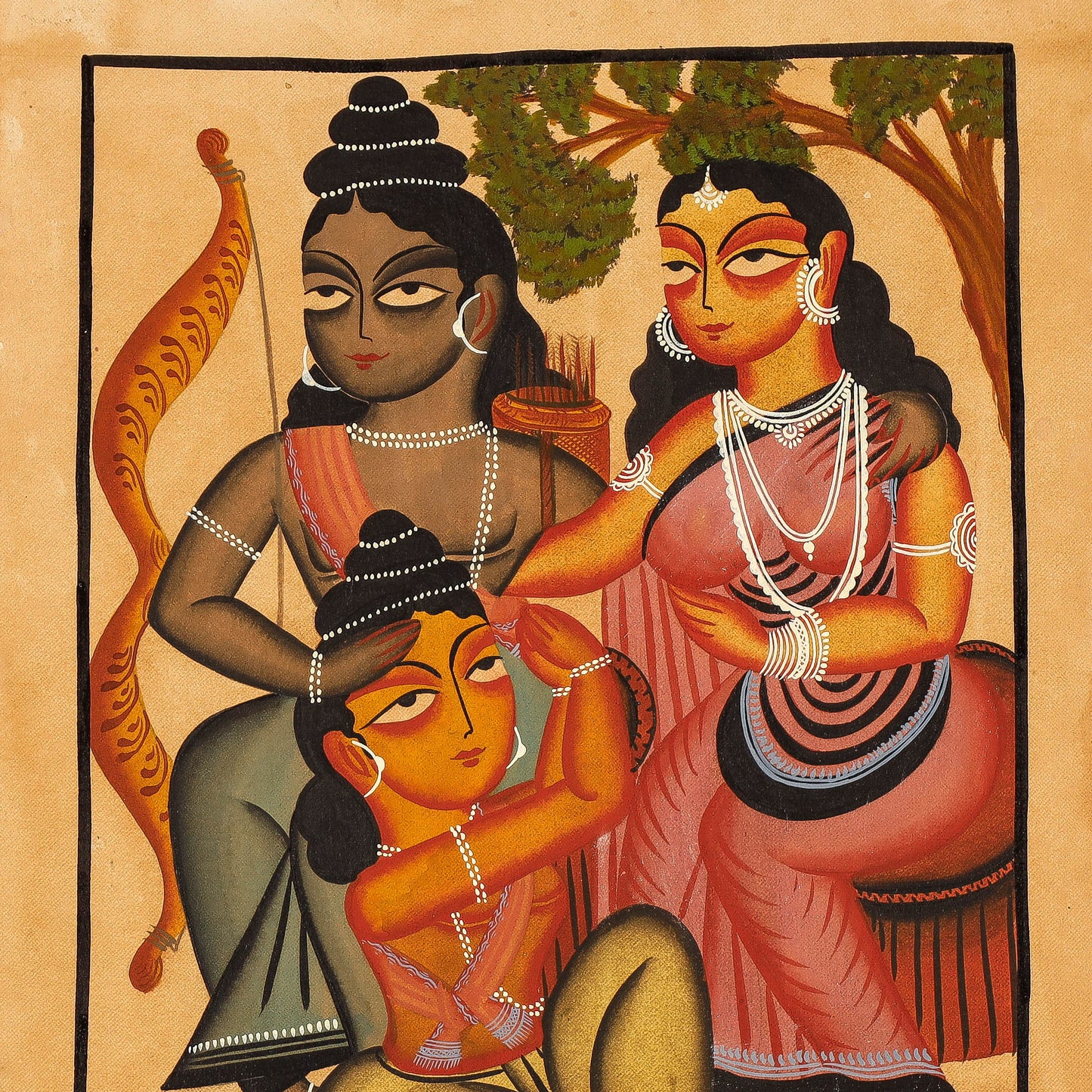 Traditional Kalighat Painting by Laltu Chitrakar Online in India at iTokri.com