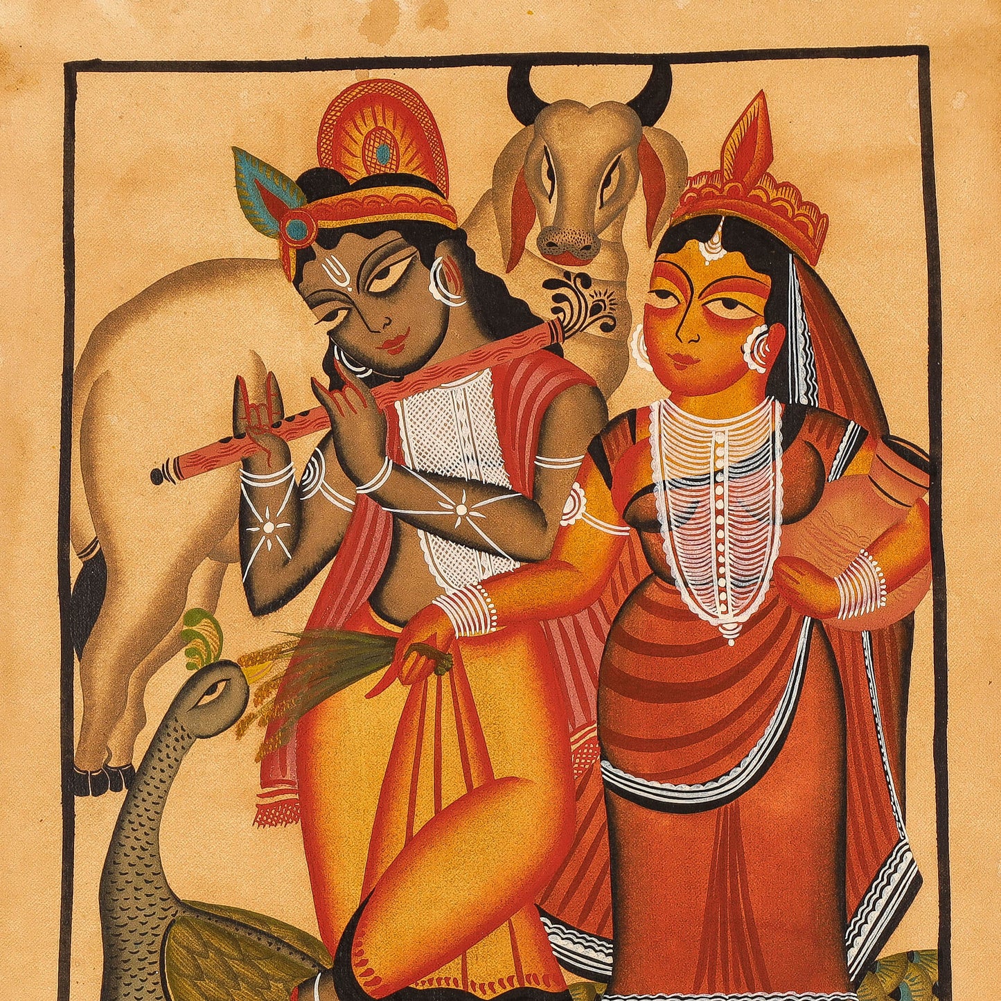 Traditional Kalighat Painting by Laltu Chitrakar Online in India at iTokri.com