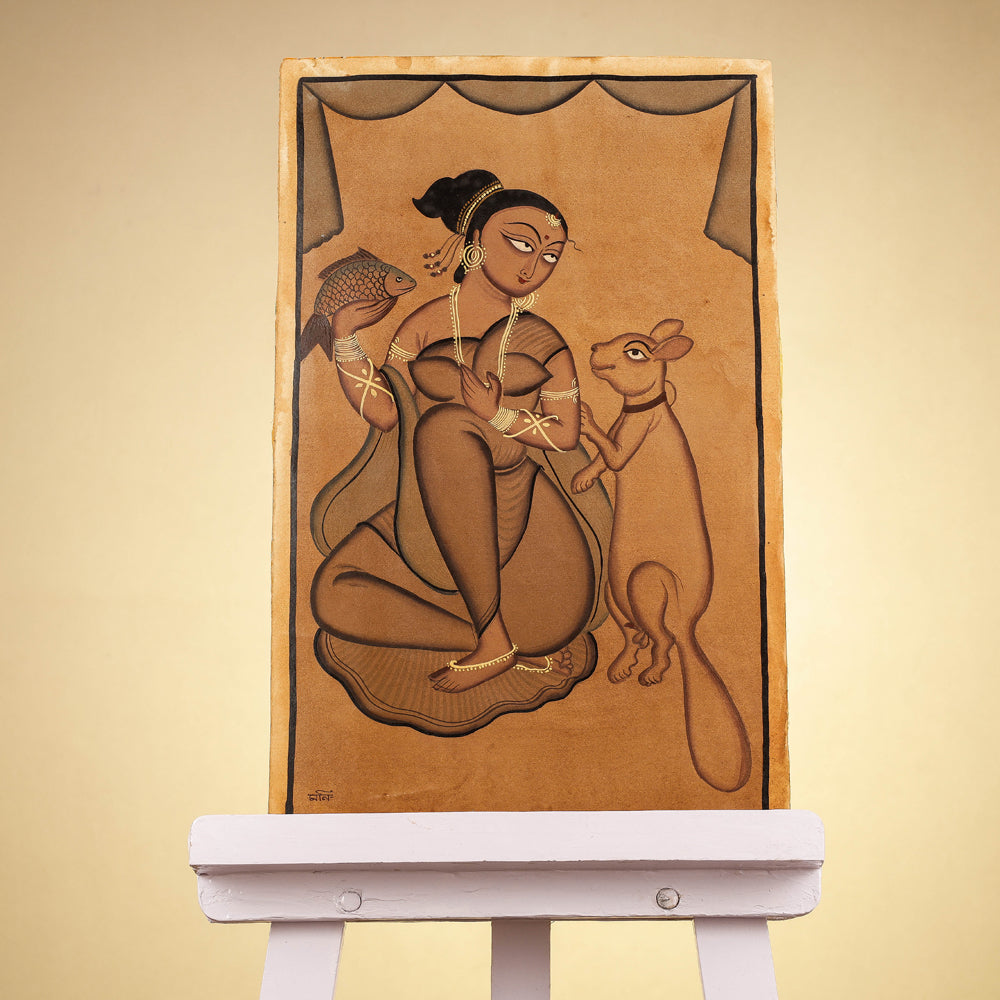 Traditional Kalighat Painting by Laltu Chitrakar Online in India at iTokri.com