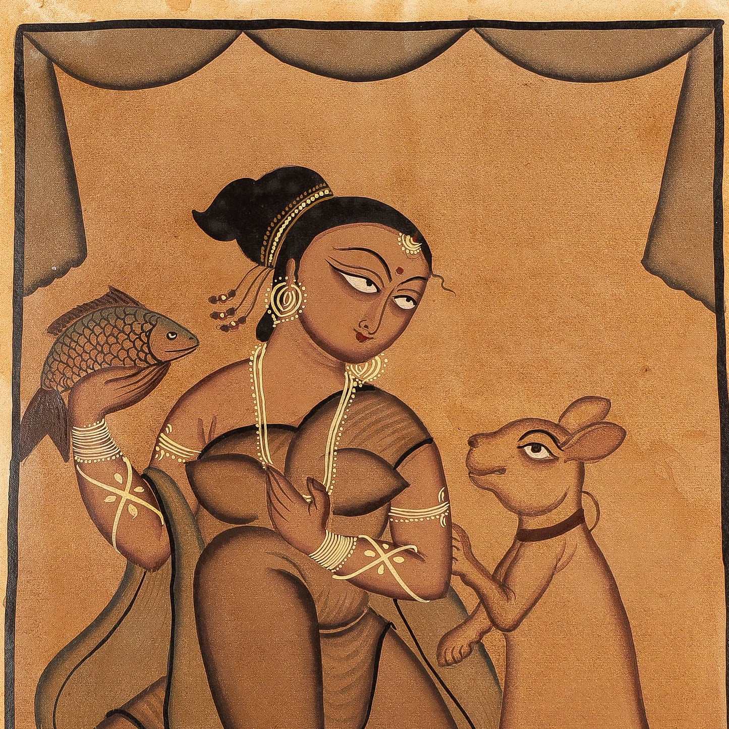 Traditional Kalighat Painting by Laltu Chitrakar Online in India at iTokri.com