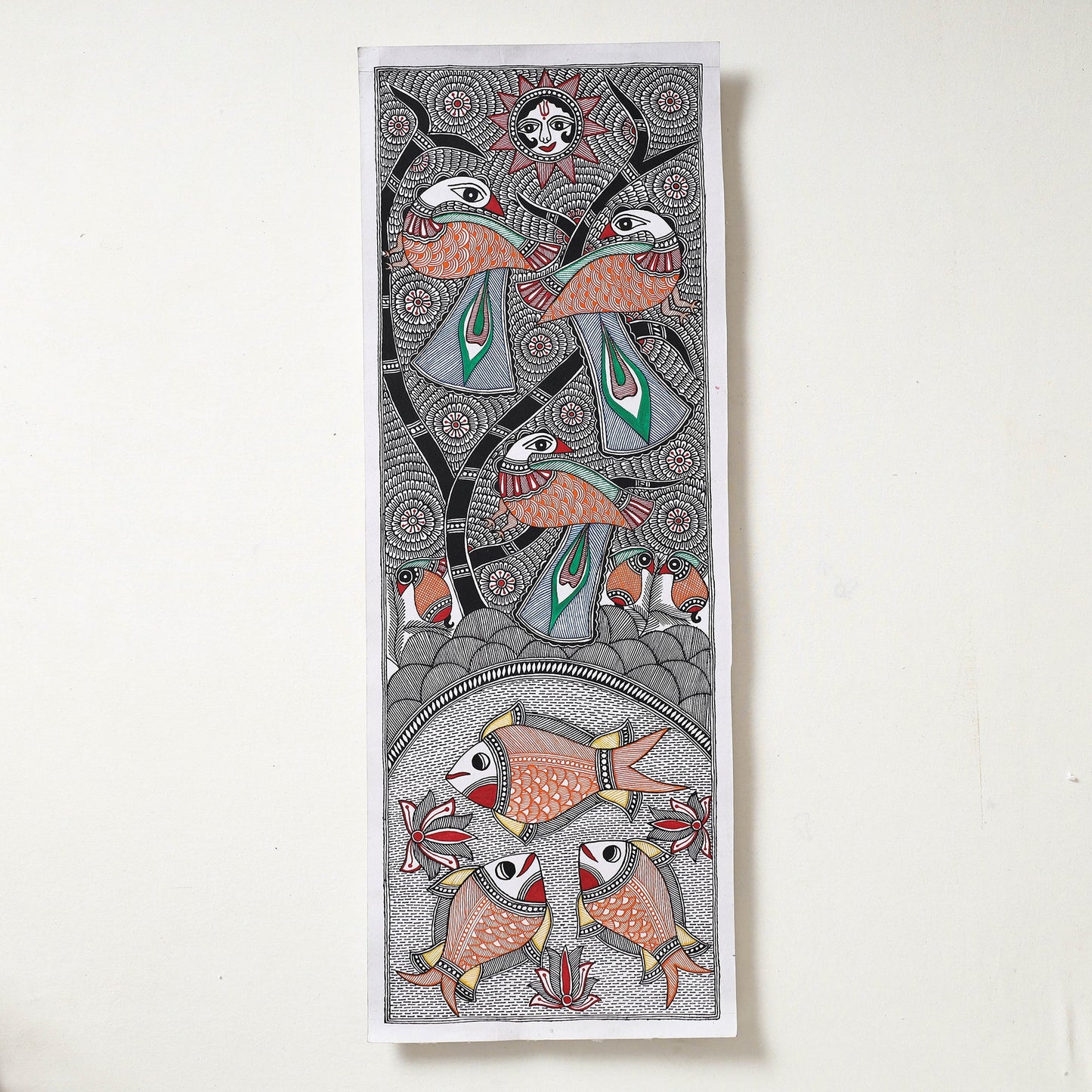 Handpainted Madhubani Painting by Hira Devi