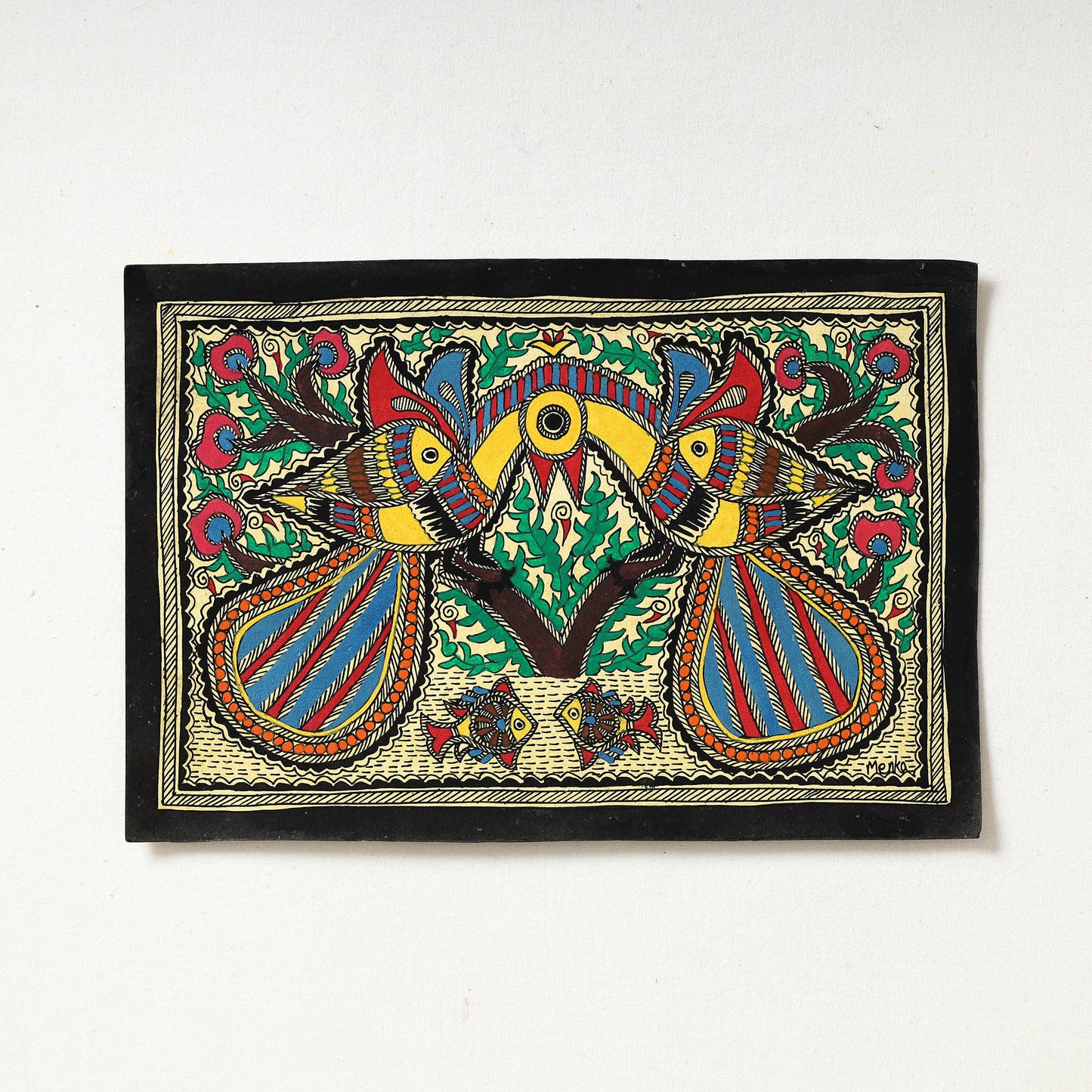 Handpainted Madhubani Painting by Hira Devi