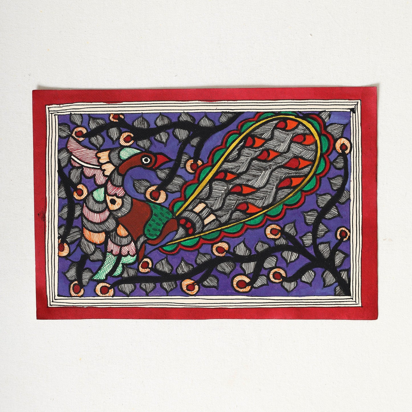 Handpainted Madhubani Painting by Hira Devi