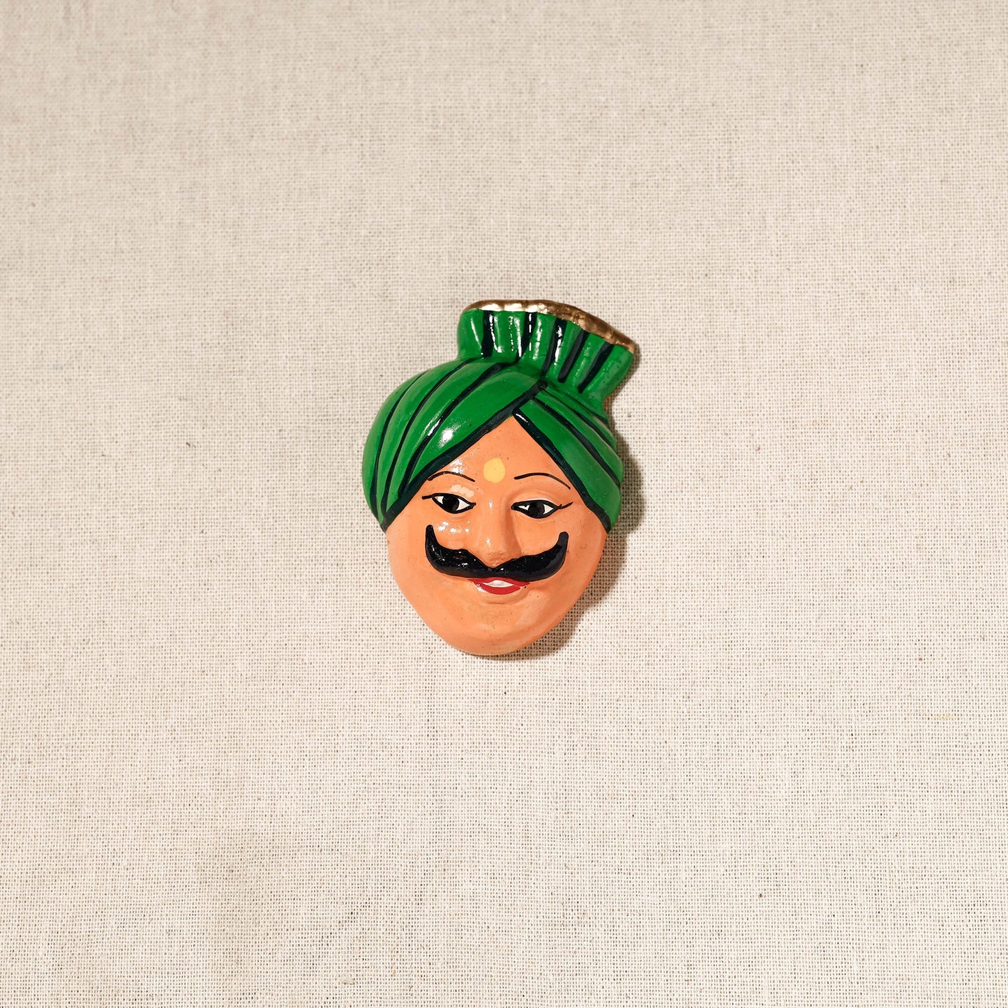 Handpainted Terracotta Face Magnet of India Set Online in India