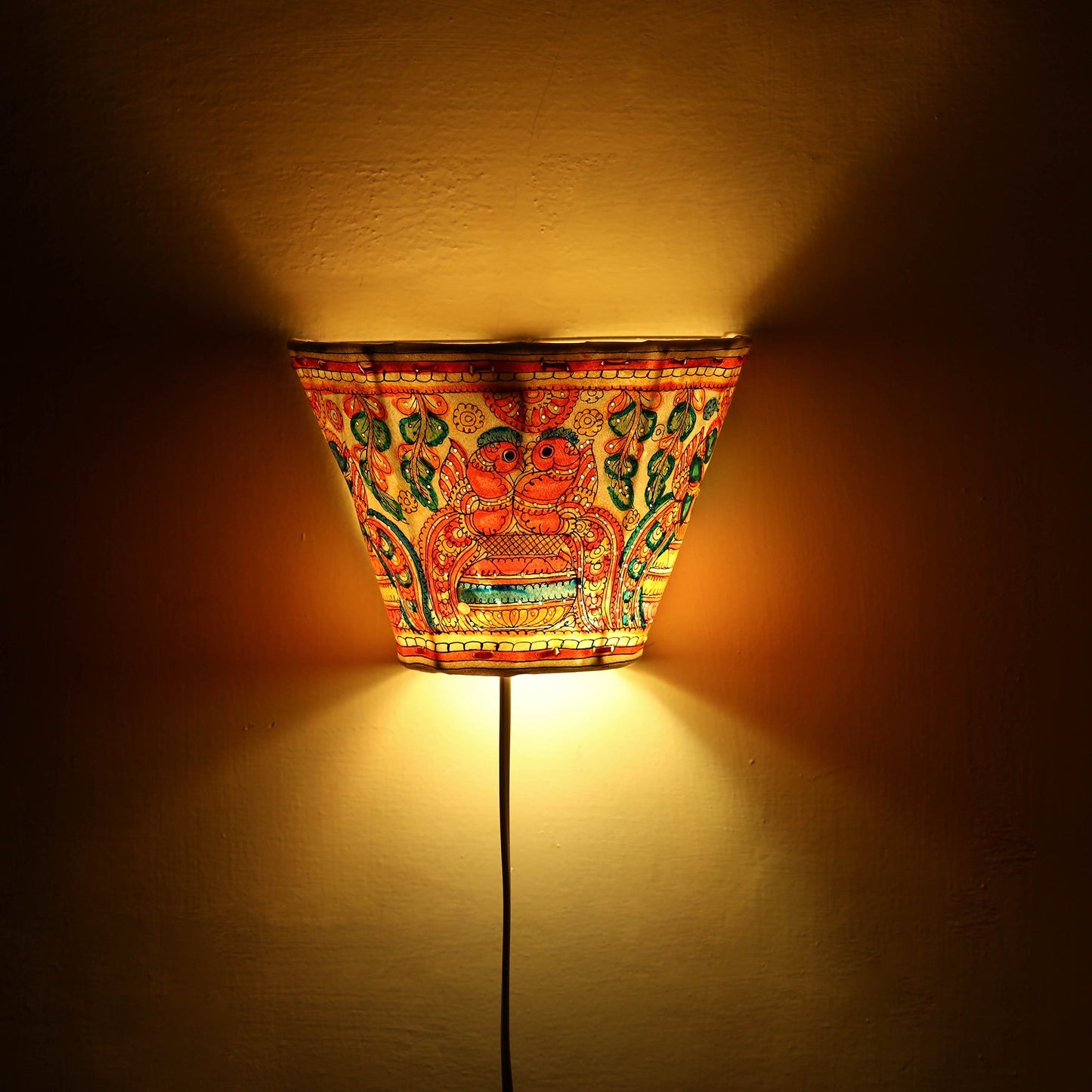 Tholu Bommalata Leather Wall Lamp