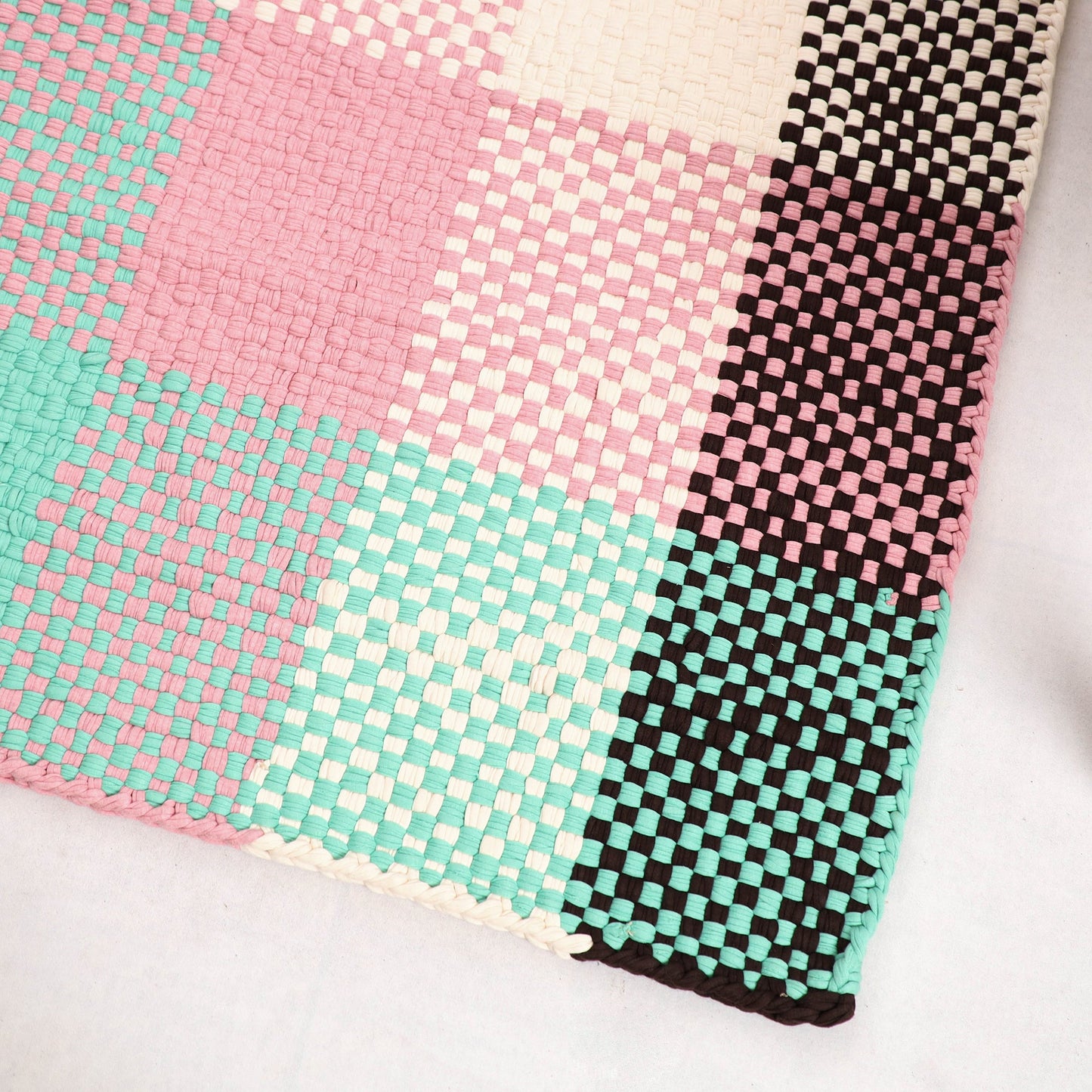 Handwoven Upcycled Cotton Carpet / Rug