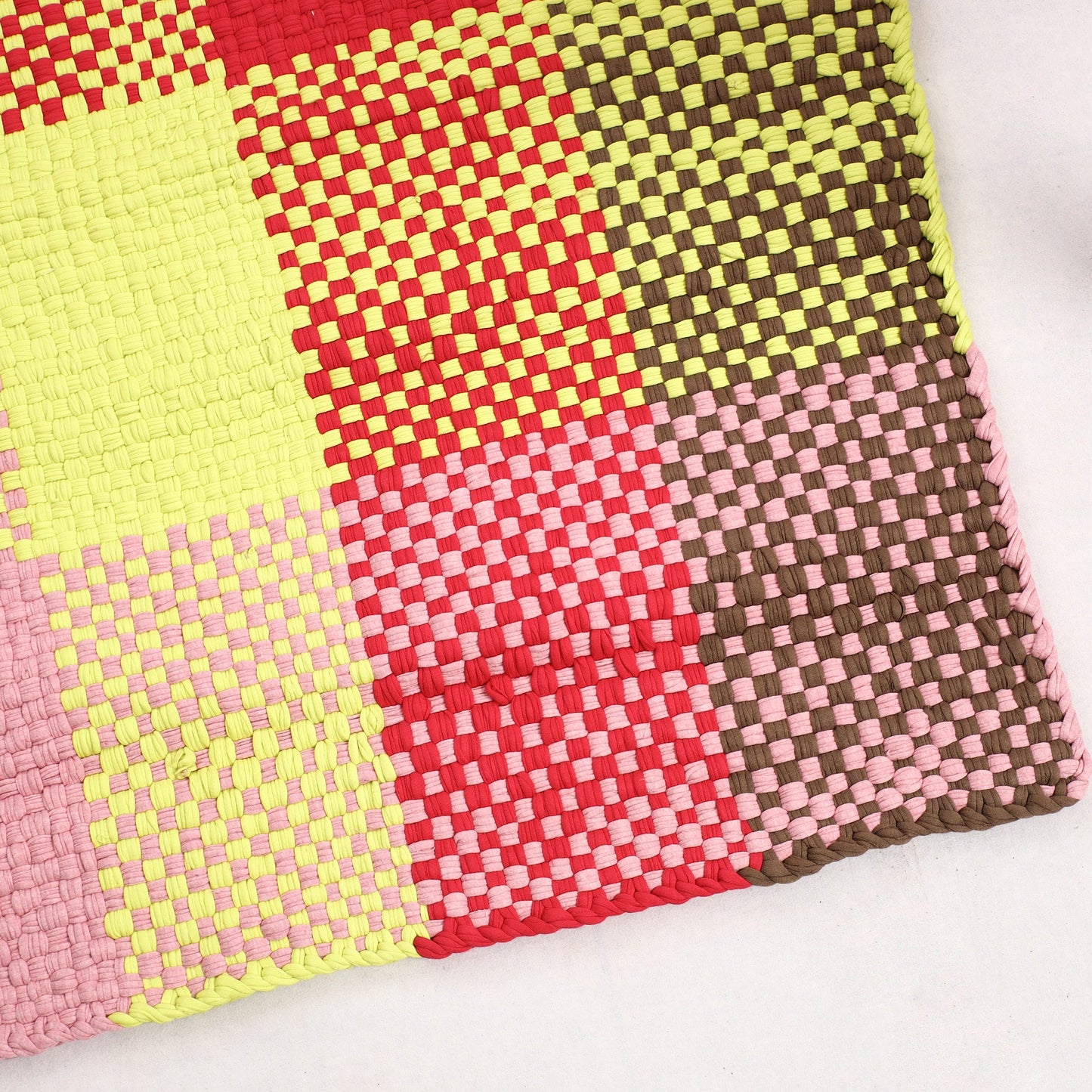 Multicolor Handwoven Upcycled Cotton Carpet / Rug