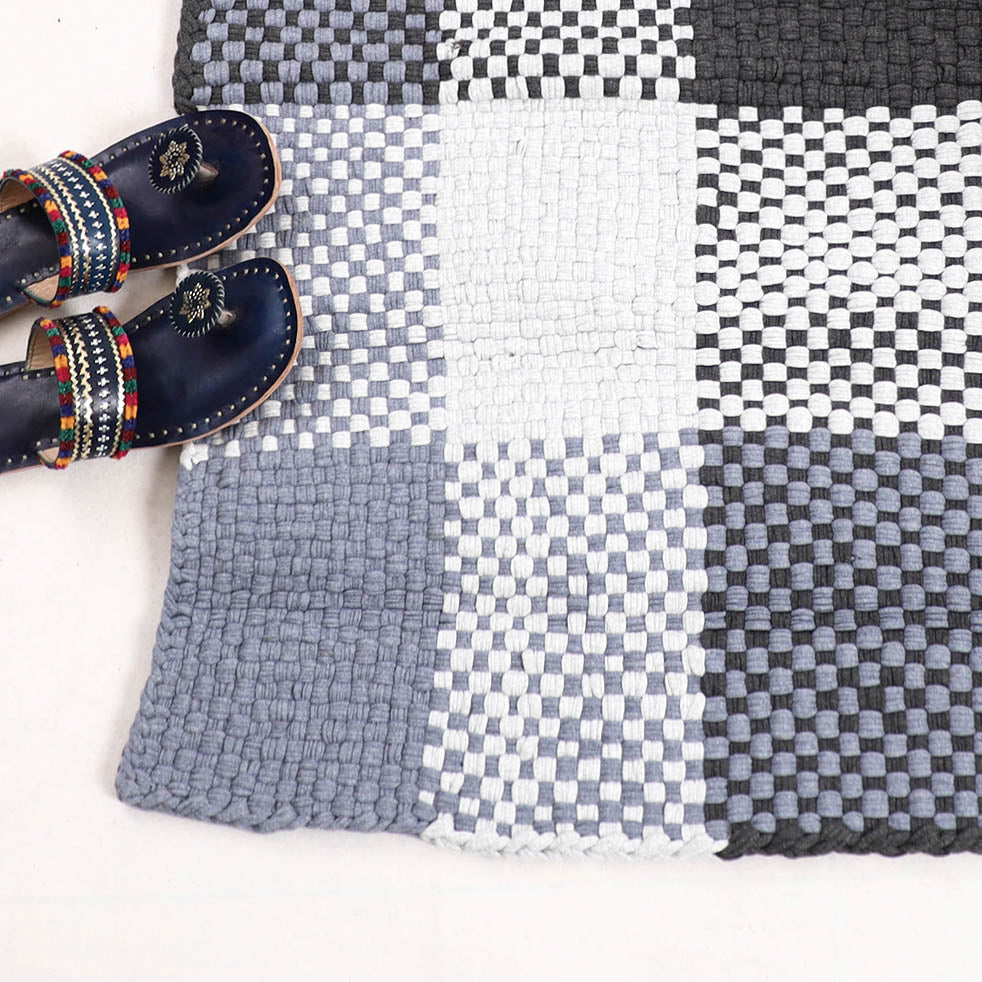 Handwoven Upcycled Cotton Carpet / Rug