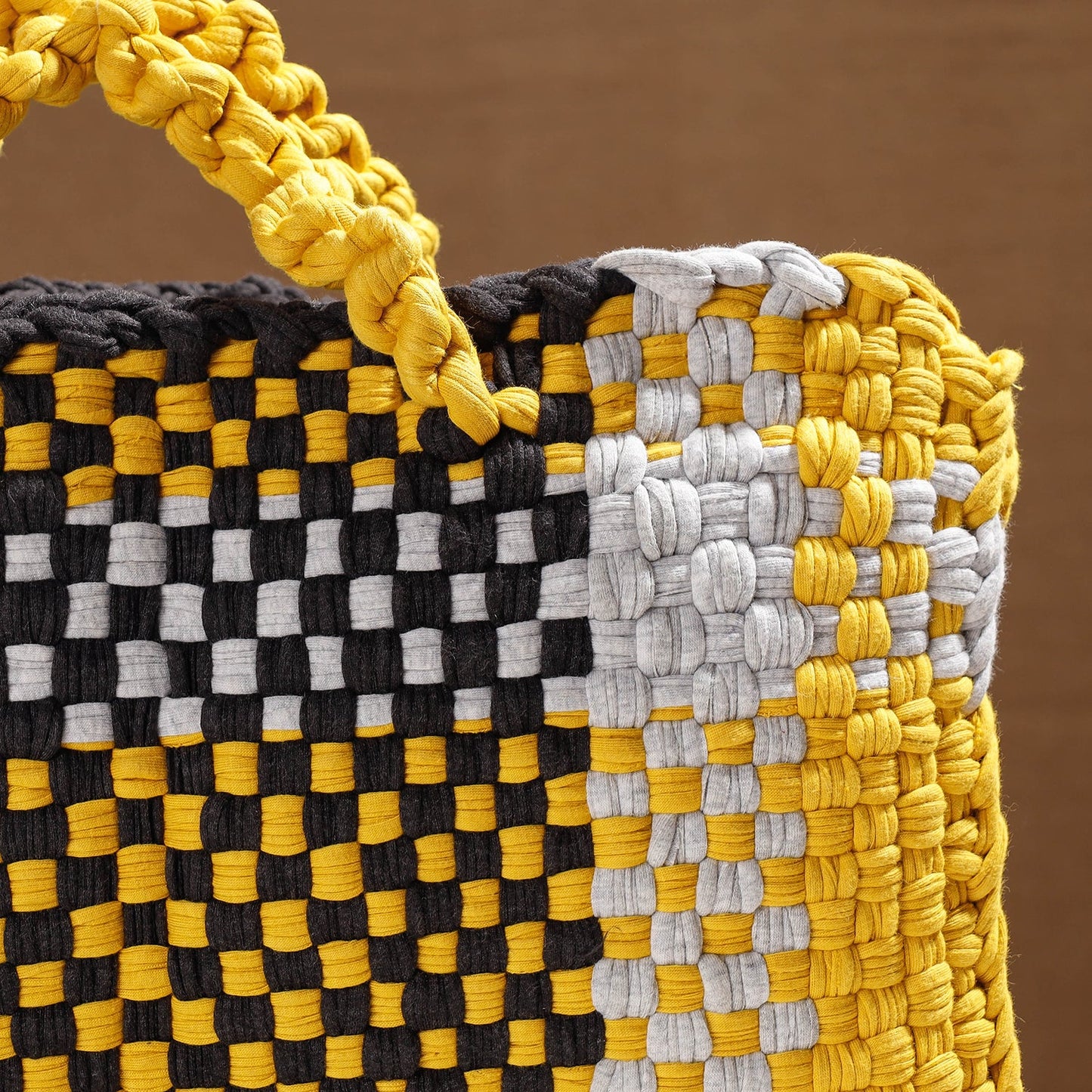Handwoven Upcycled Cotton Laptop Bag