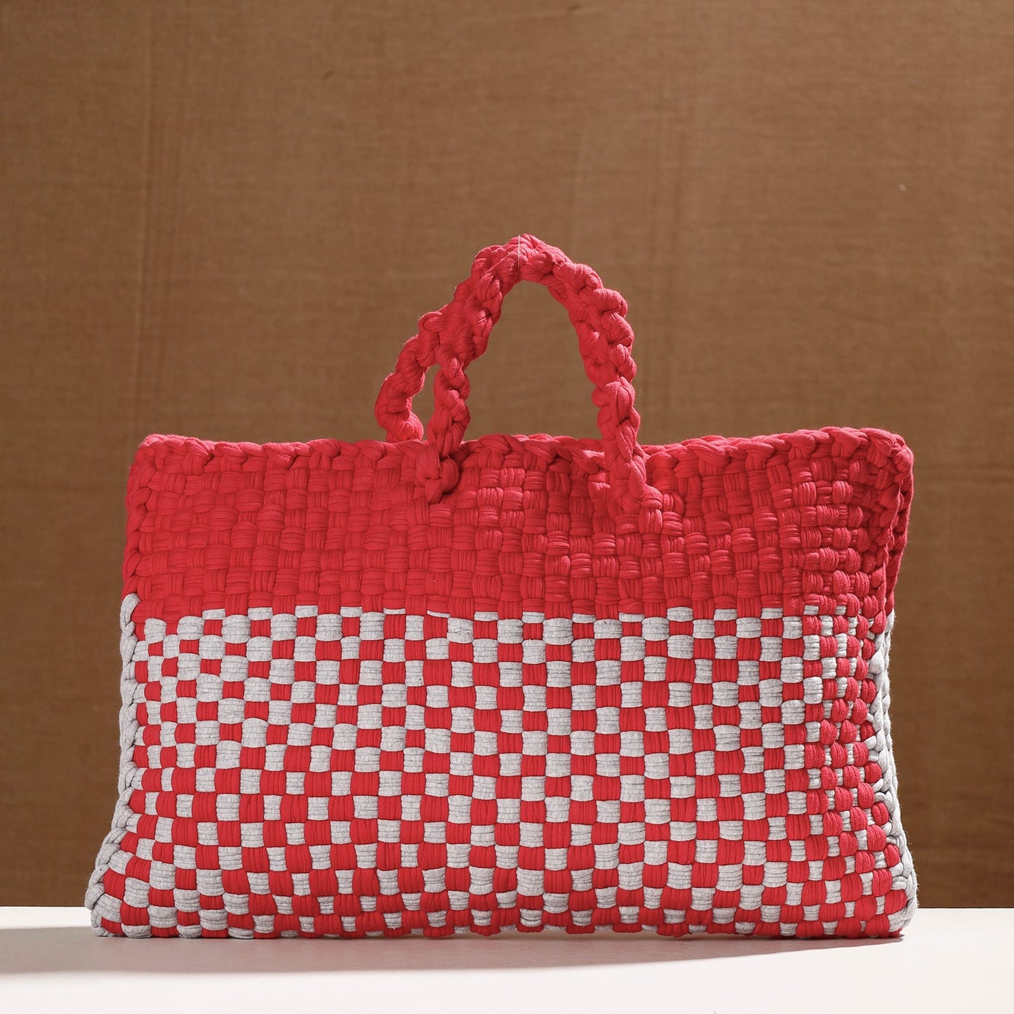 Handwoven Upcycled Cotton Laptop Bag