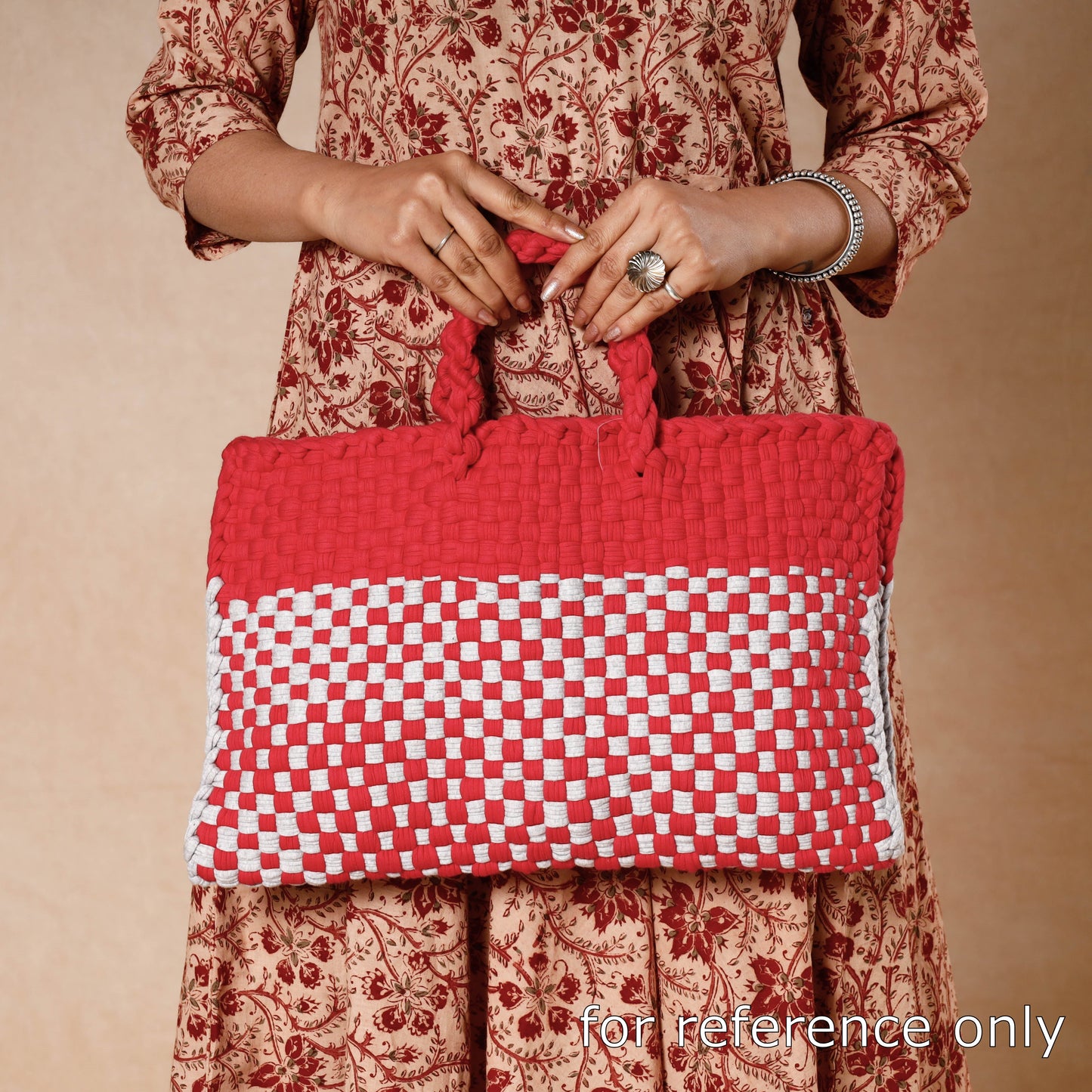 Handwoven Upcycled Cotton Laptop Bag